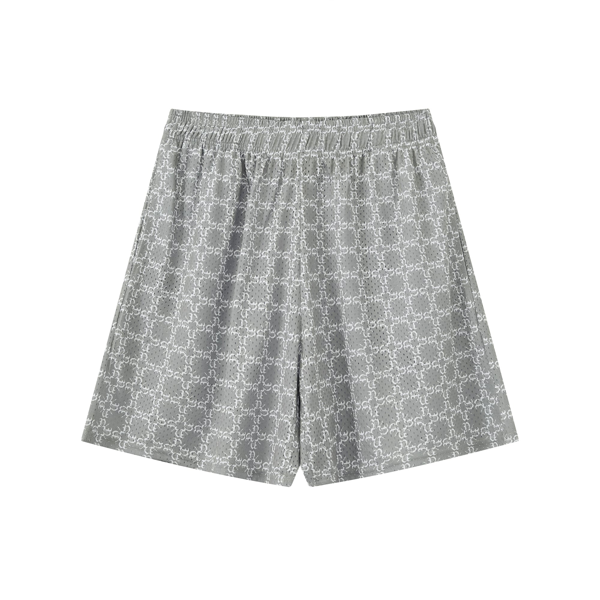All Over Monogram Pattern Mesh Shorts