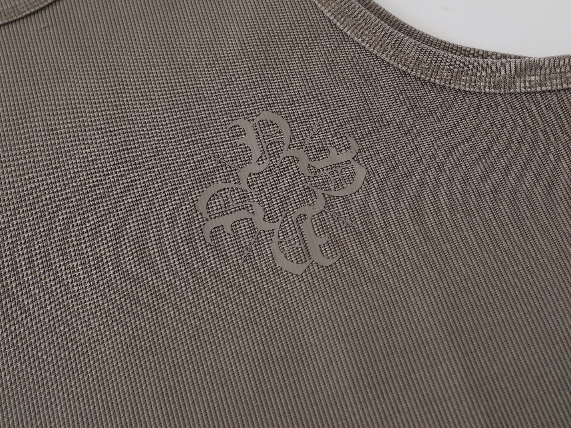 Monogram Tank Top Stone Brown