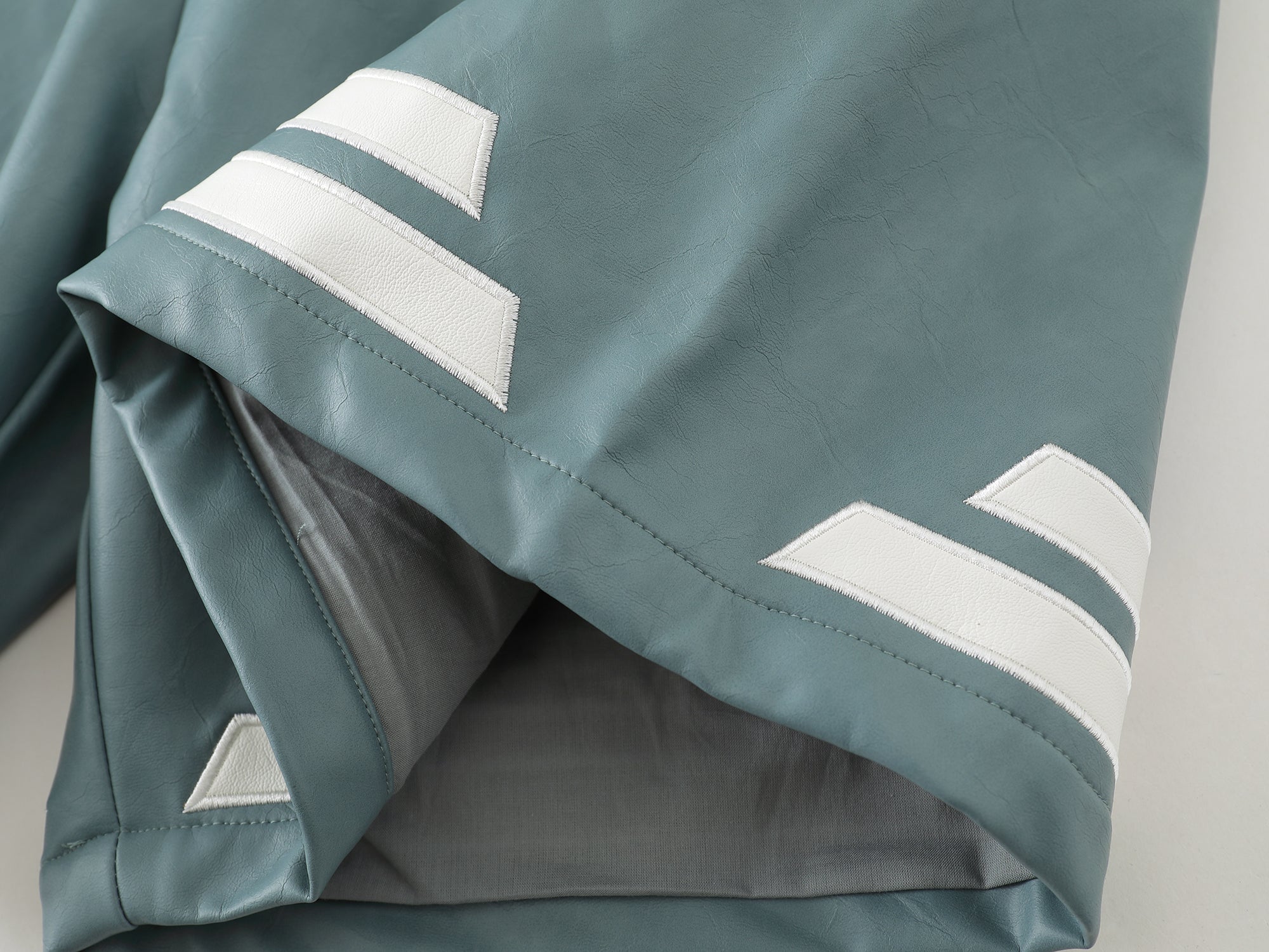 Leather Shorts -Washed Teal