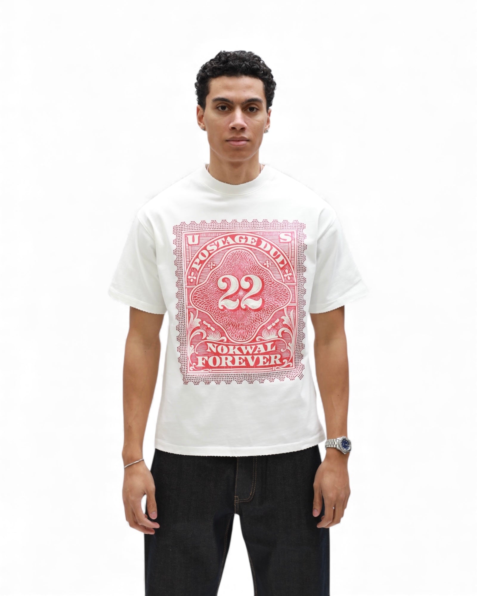 Nokwal Forever Stamp Tee-White