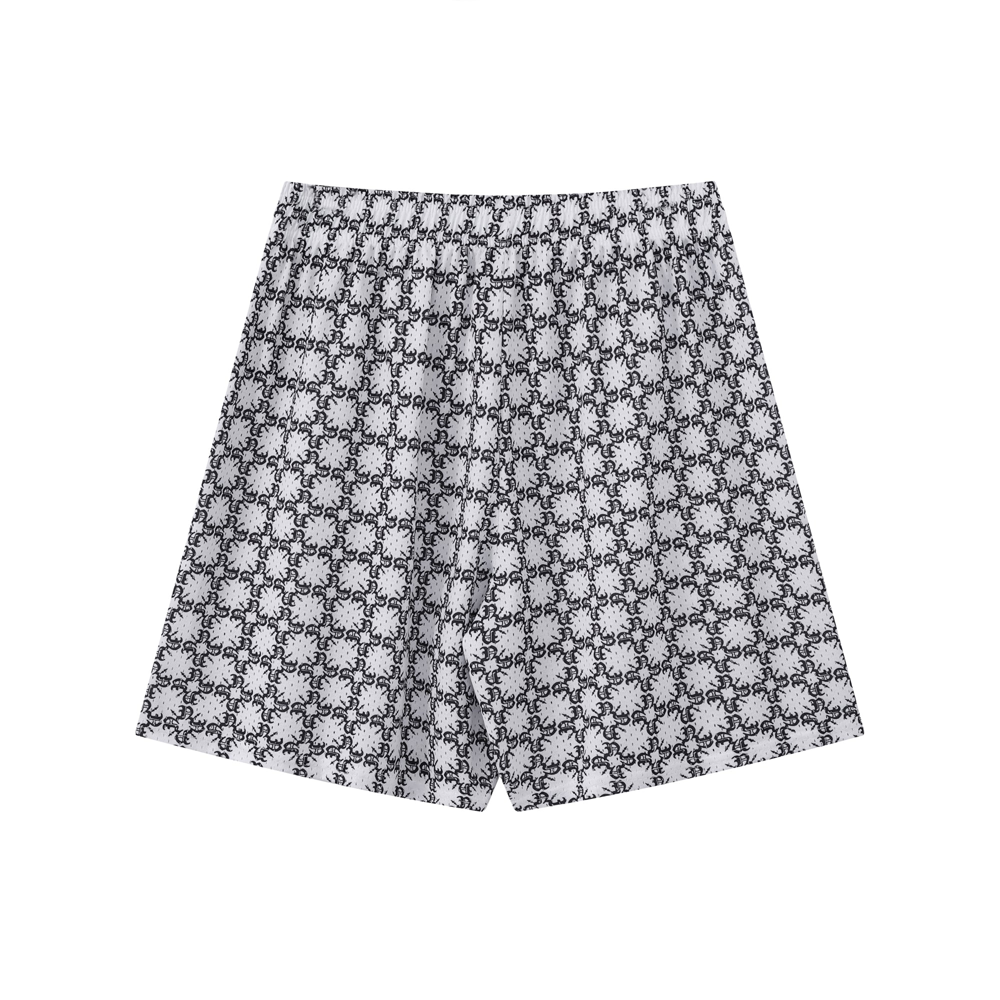 All Over Monogram Pattern Mesh Shorts