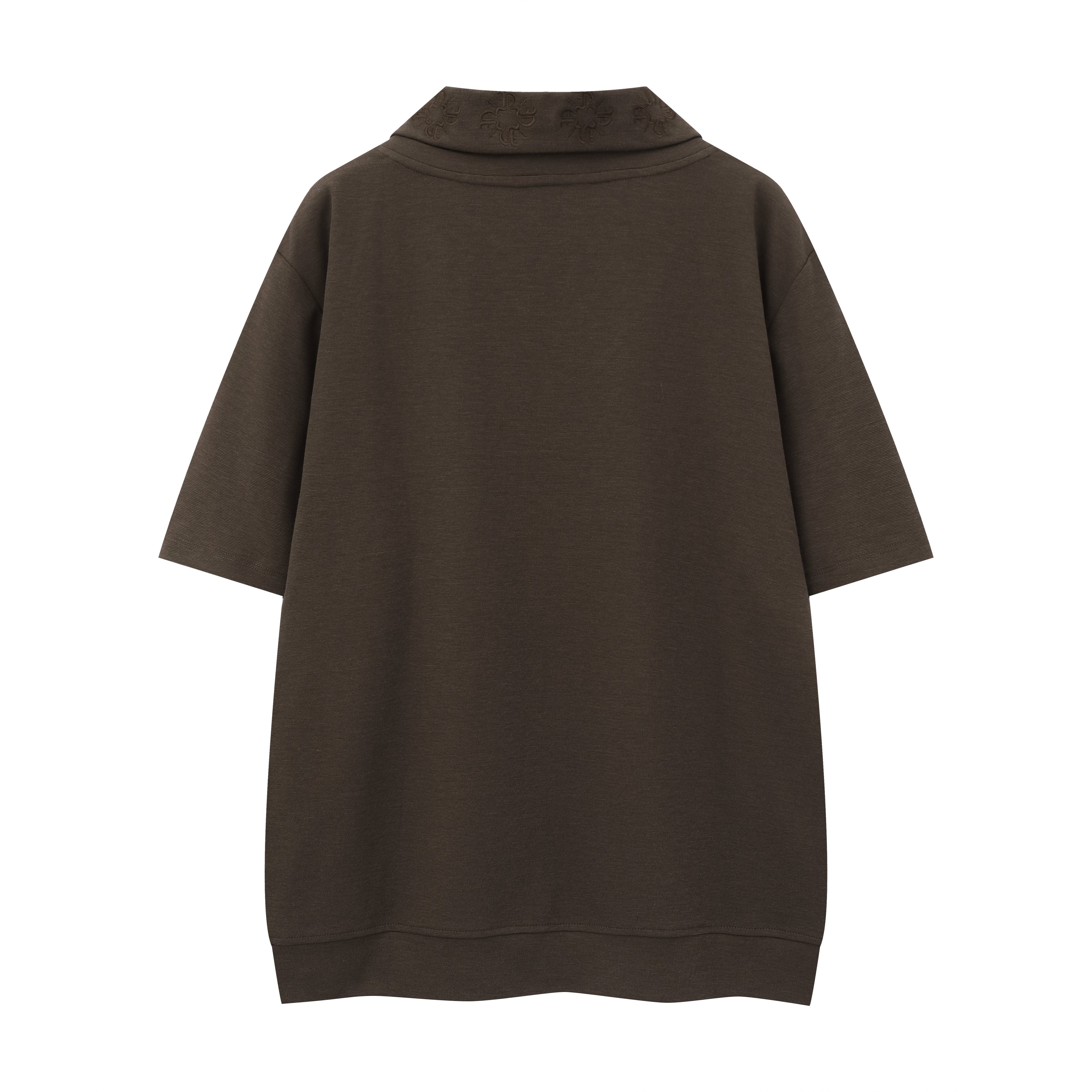 Monogram Embroidered Polo -Brown