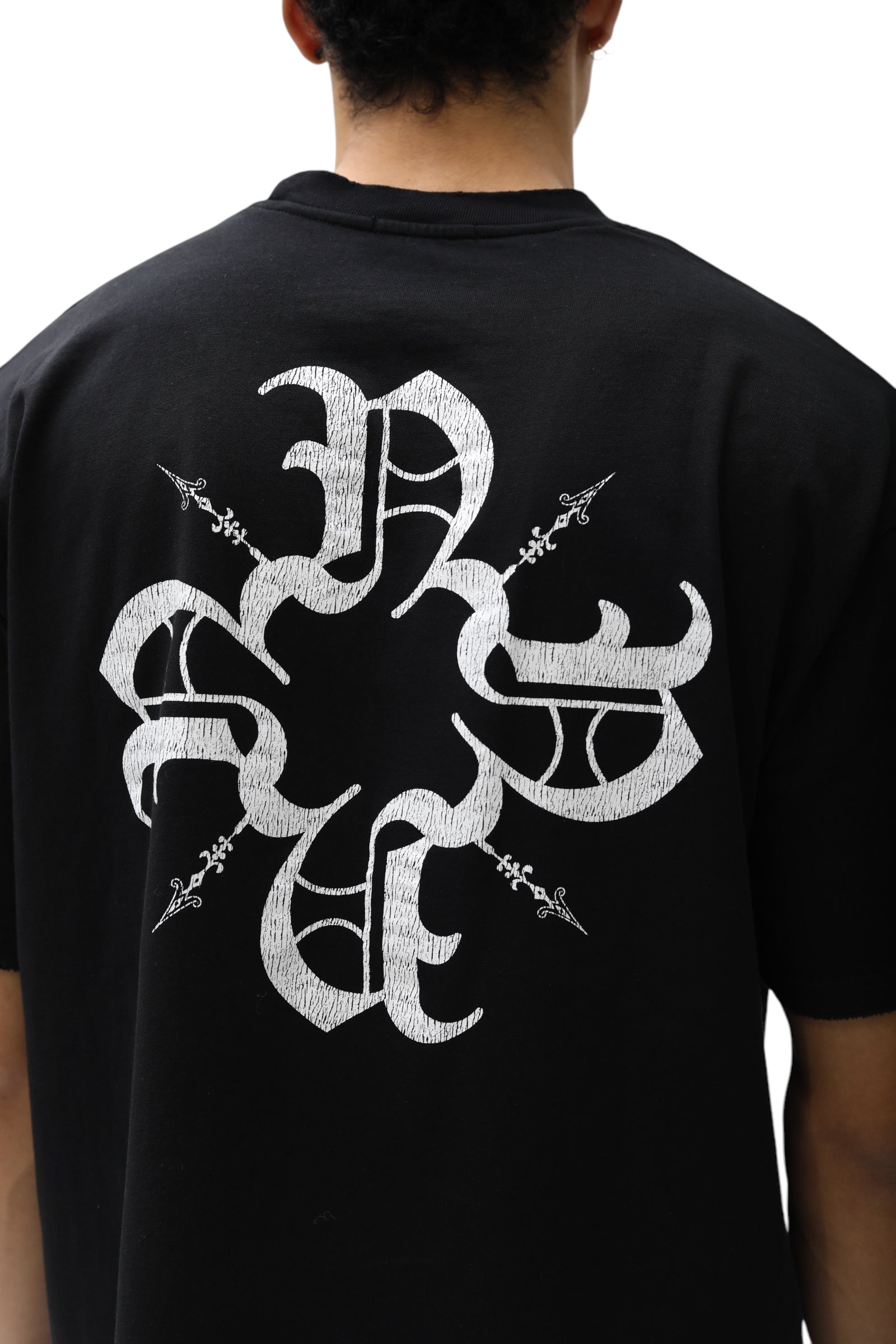 Cracked Black/White Monogram Tee