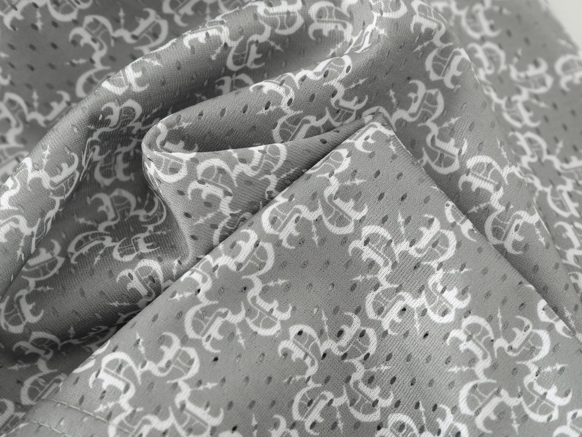 All Over Monogram Pattern Mesh Shorts