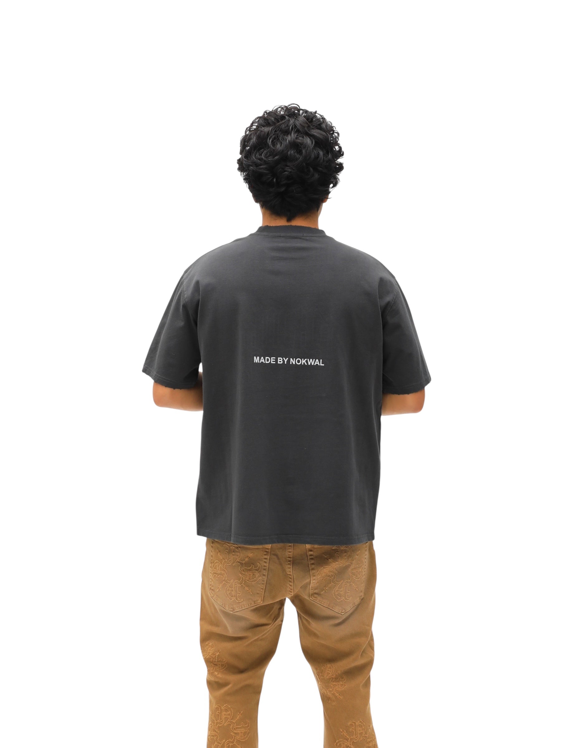 Rhinestone Arch Logo Tee -Black
