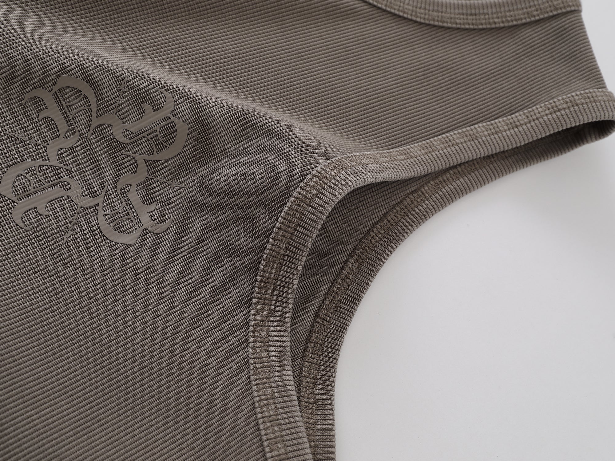 Monogram Tank Top Stone Brown