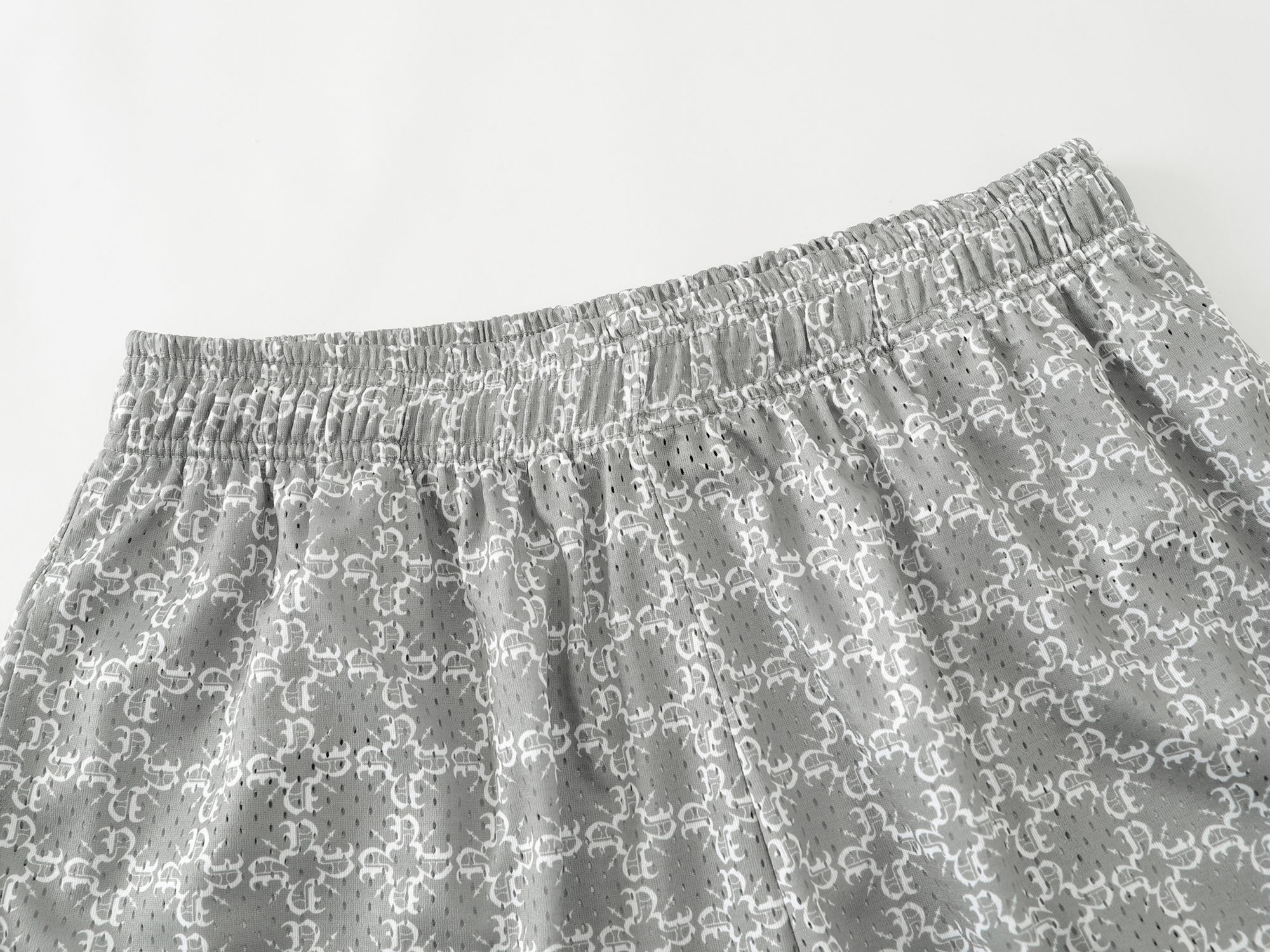 All Over Monogram Pattern Mesh Shorts
