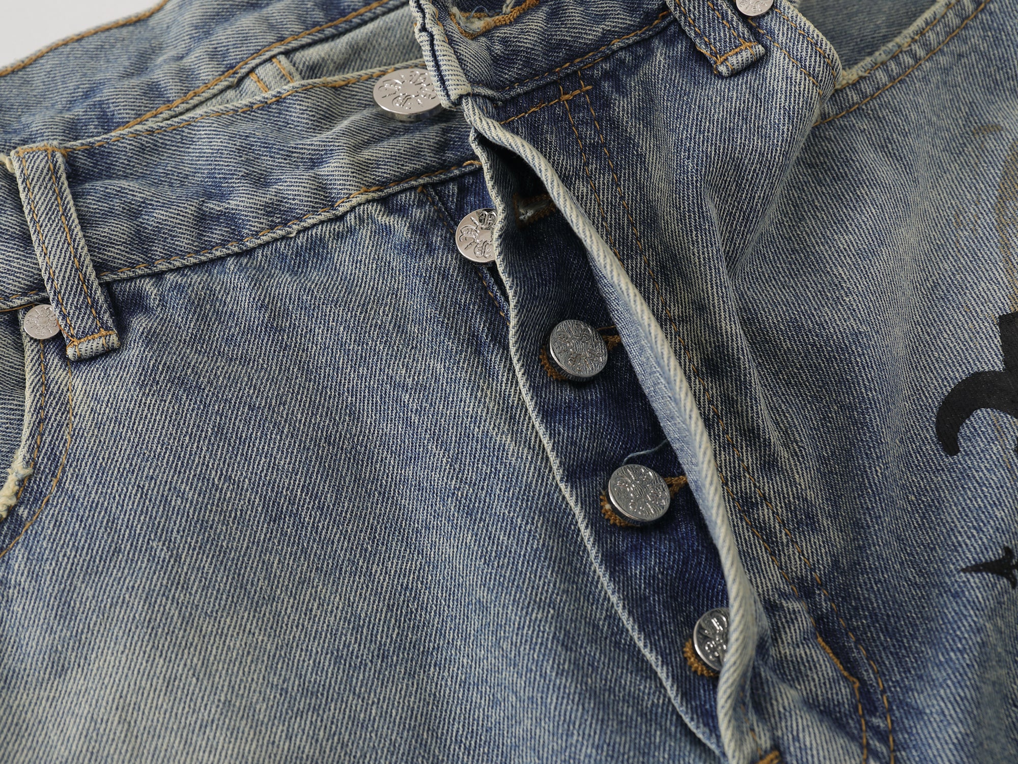 Inner Locking Monogram Straight Leg Denim