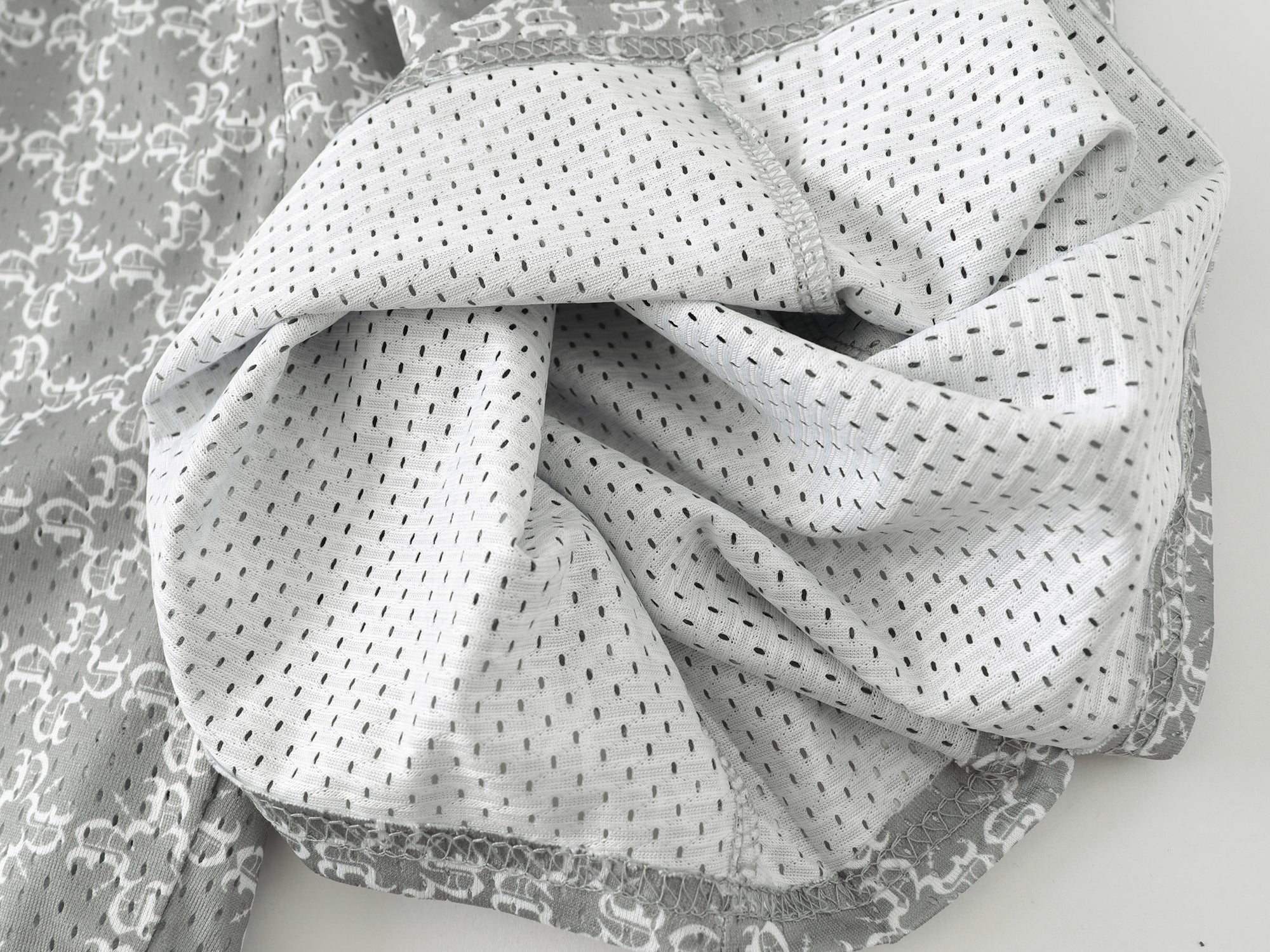 All Over Monogram Pattern Mesh Shorts