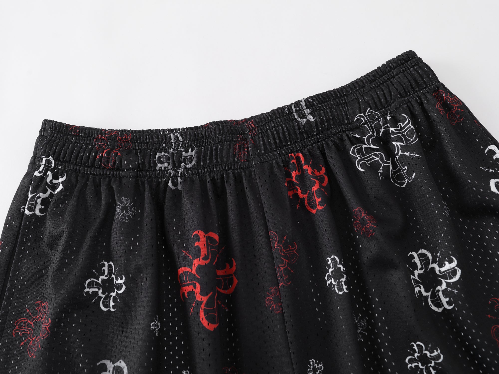 Black Multi Monogram Mesh Shorts