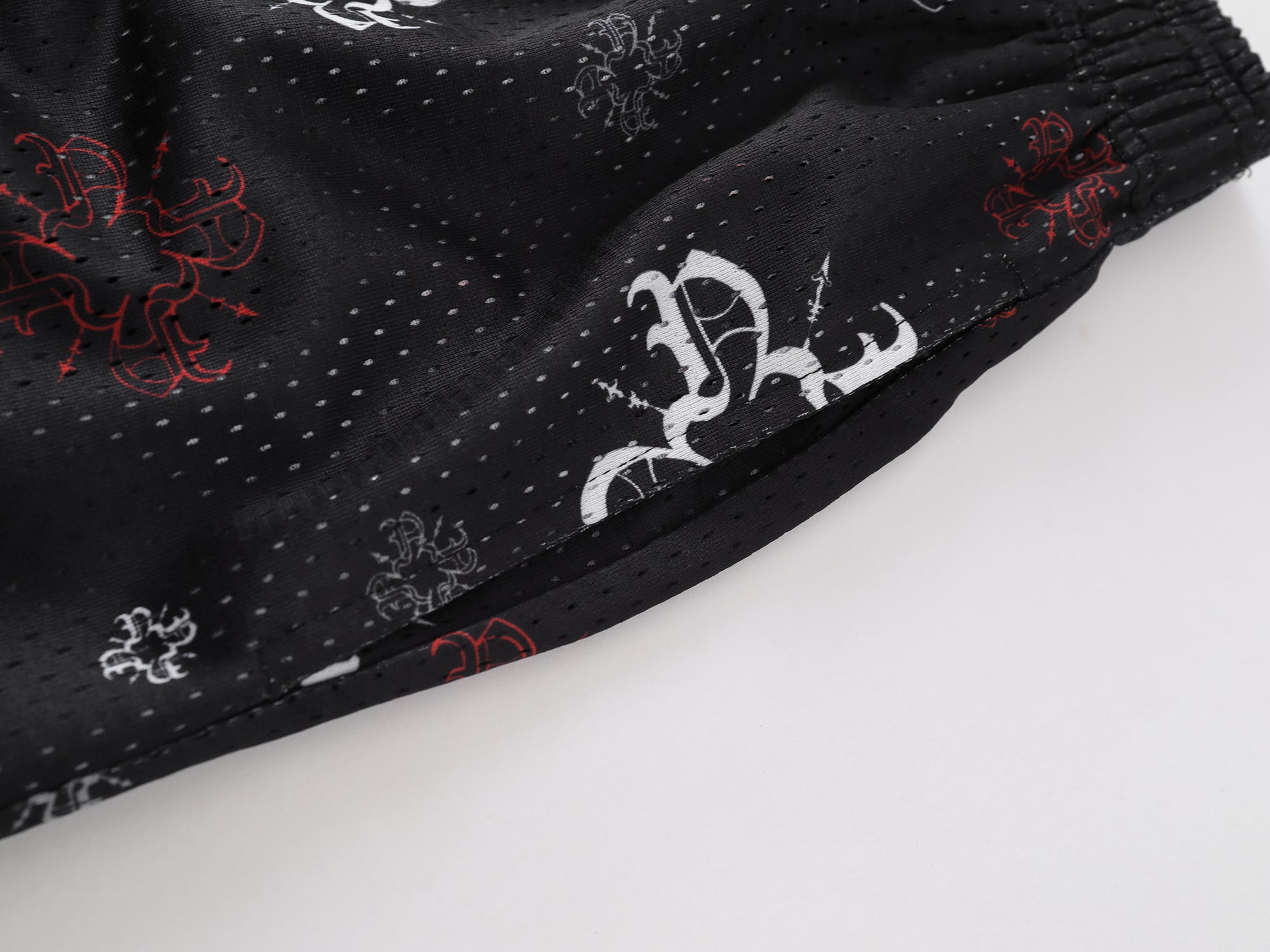 Black Multi Monogram Mesh Shorts