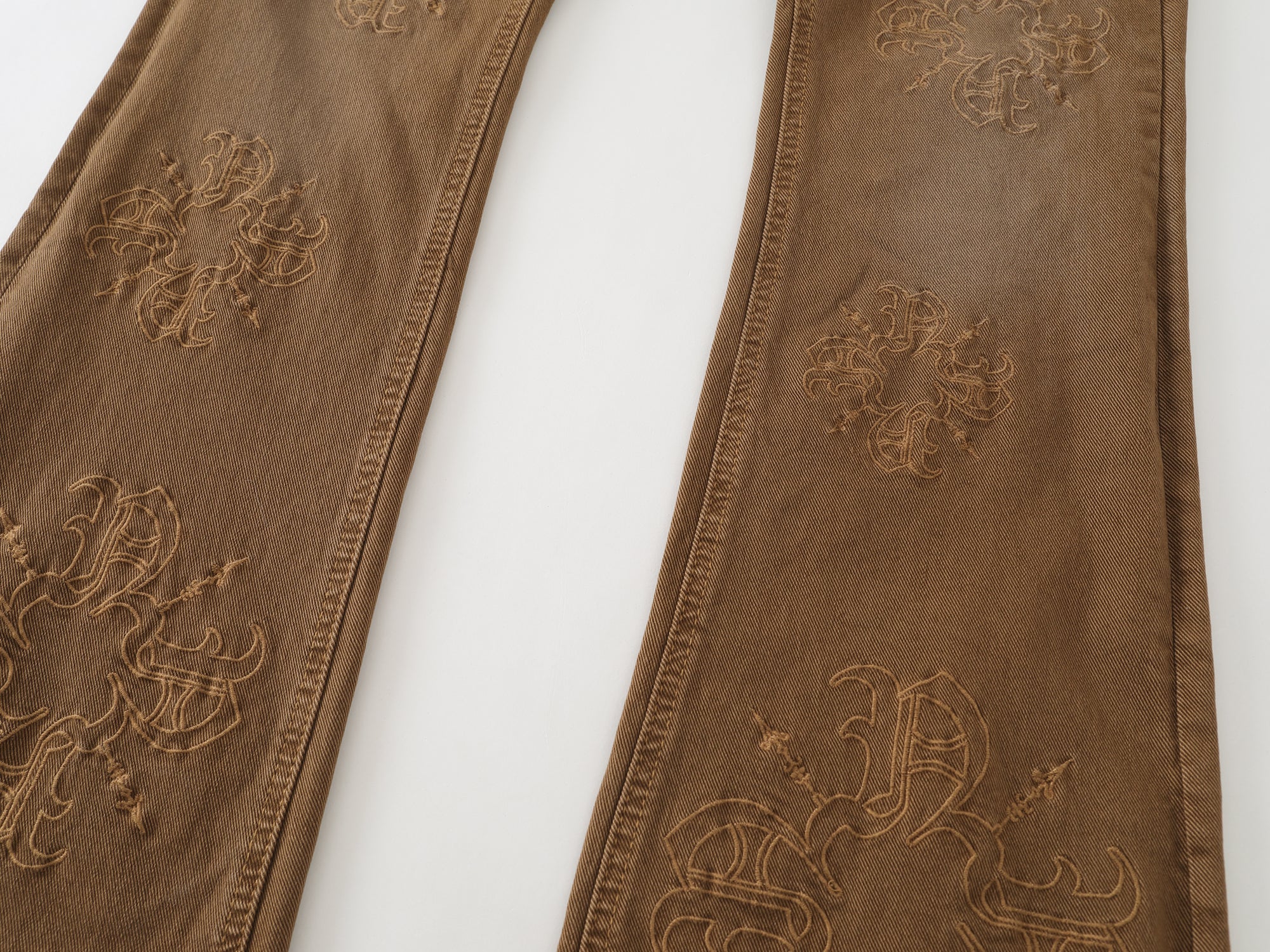Shadow Monogram Flare Denim – Caramel