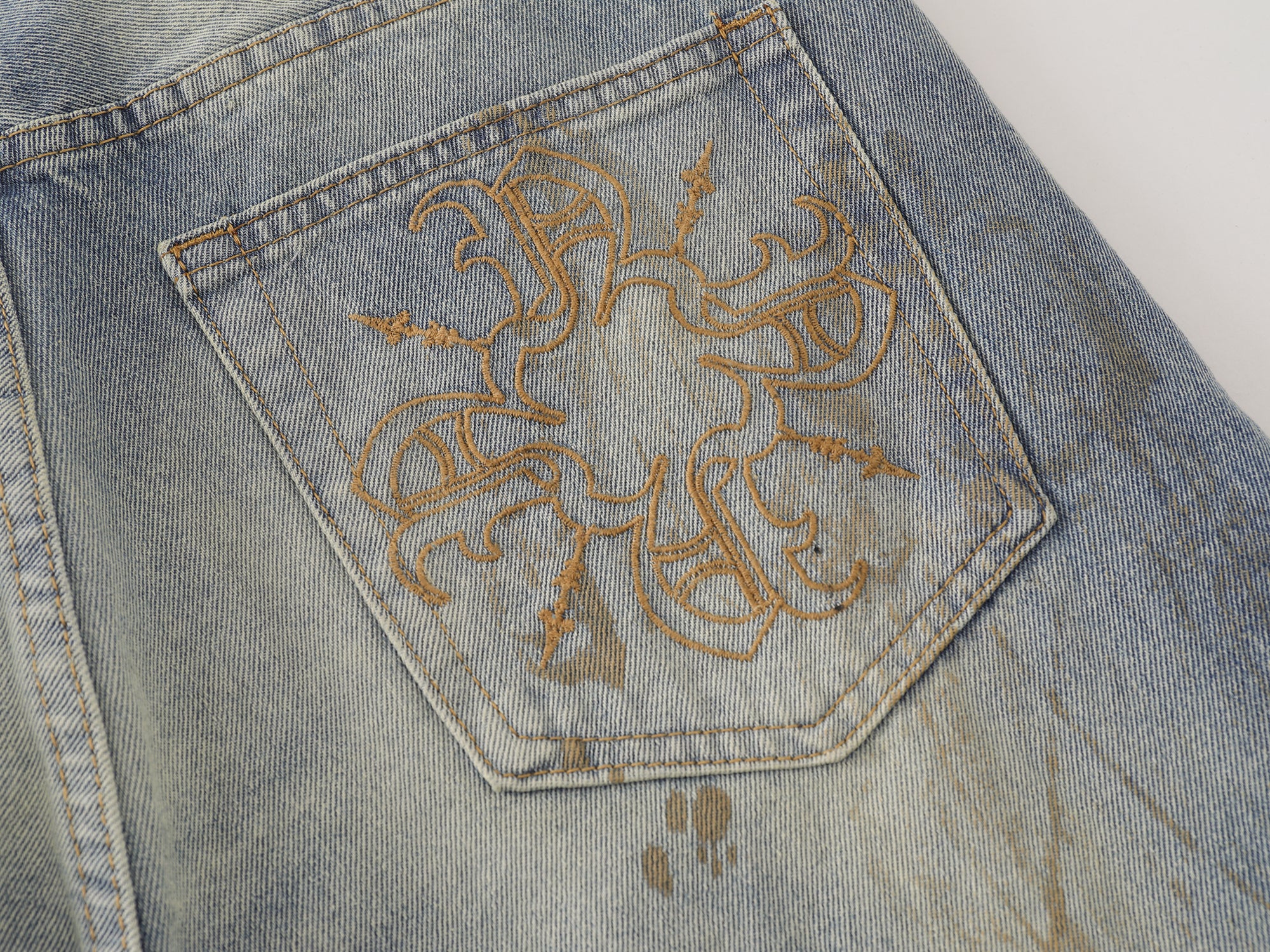 Inner Locking Monogram Straight Leg Denim