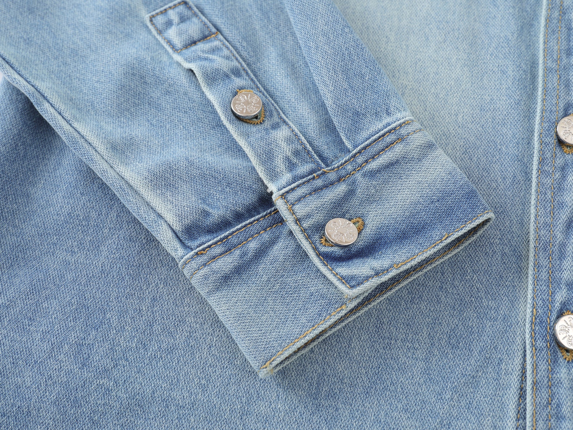 Nokwal Faded Blue Denim Shirt