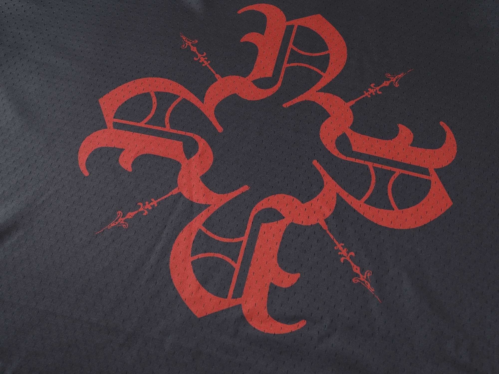 Monogram Black Mesh Cropped Jersey