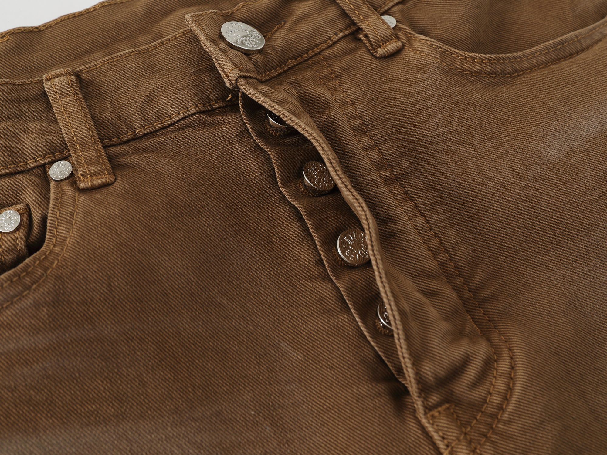 Shadow Monogram Flare Denim – Caramel