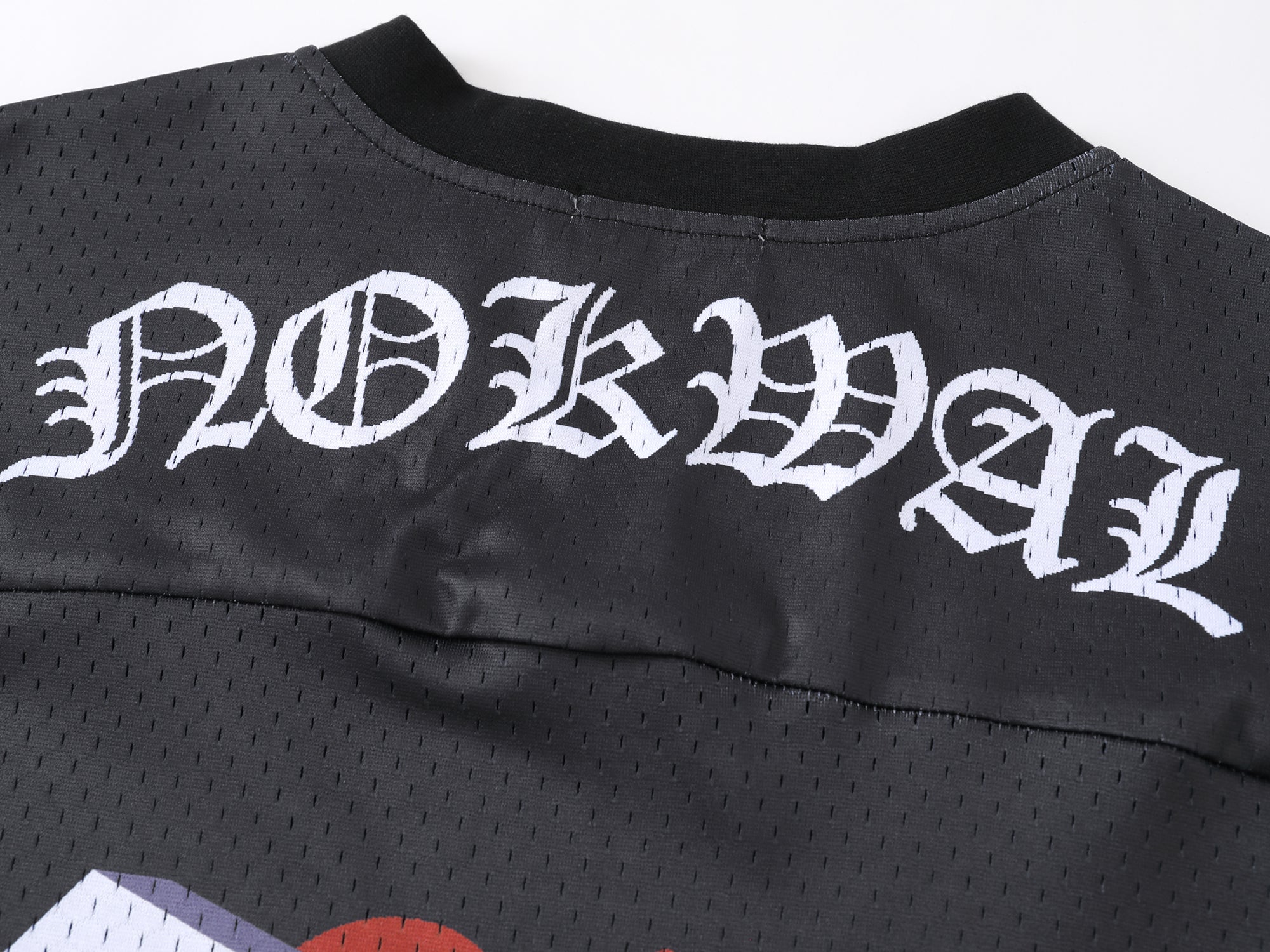 Monogram Black Mesh Cropped Jersey