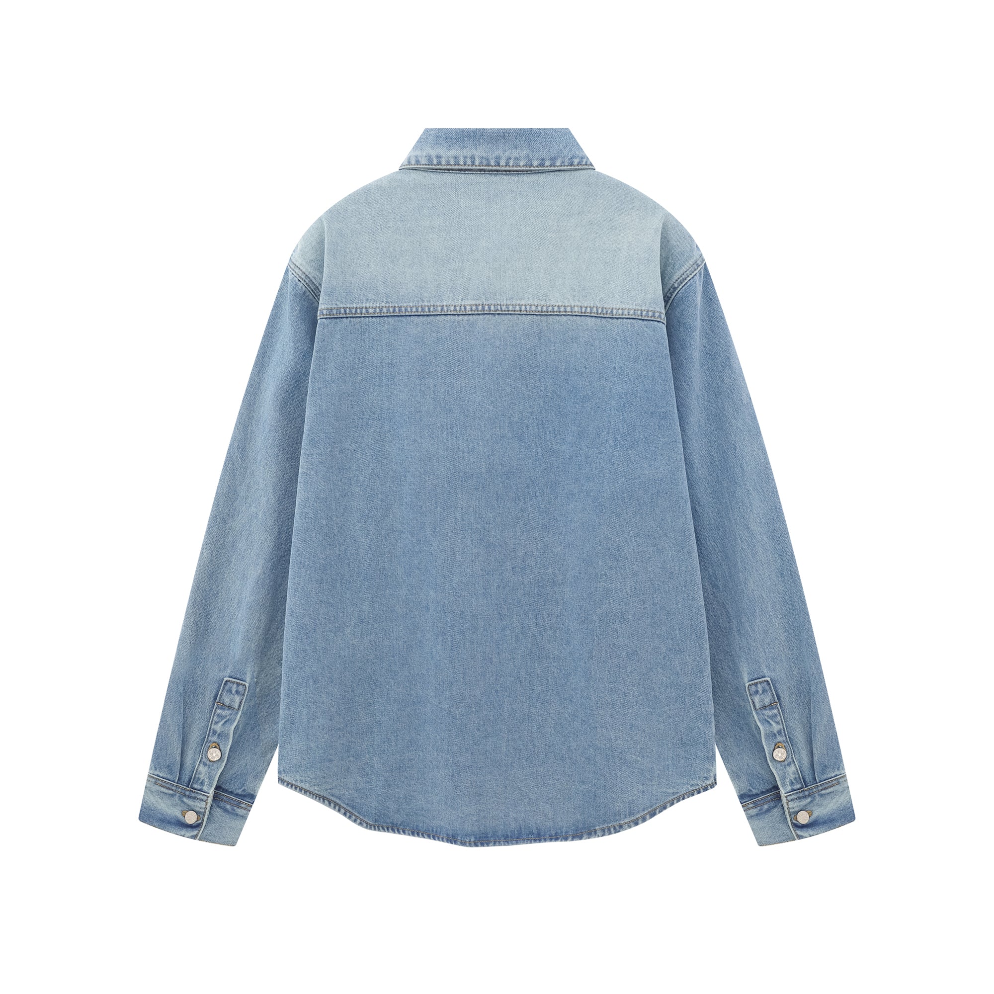 Nokwal Faded Blue Denim Shirt