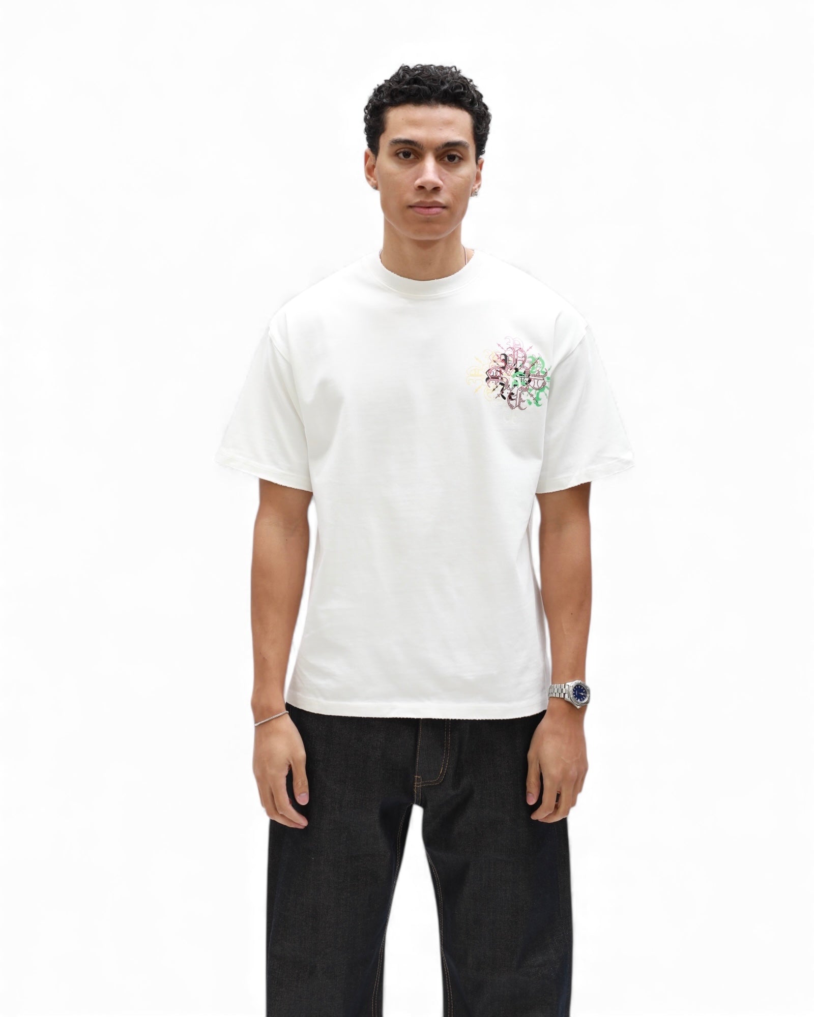 Nokwal Multicolor Cluster Tee-White