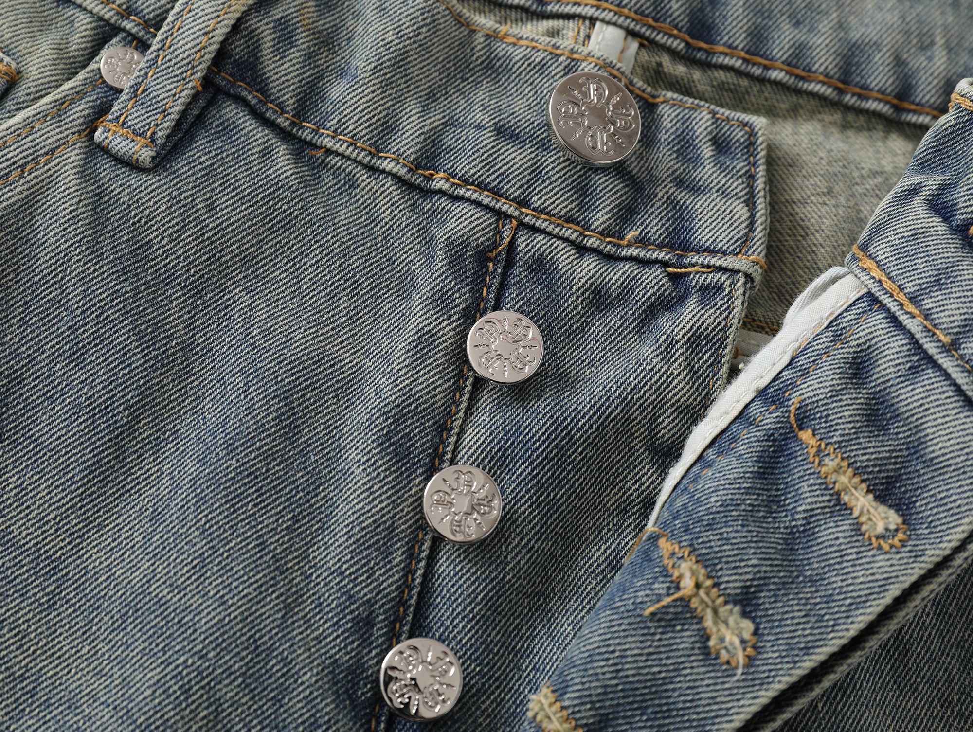 Vintage Blue Straight Leg Denim