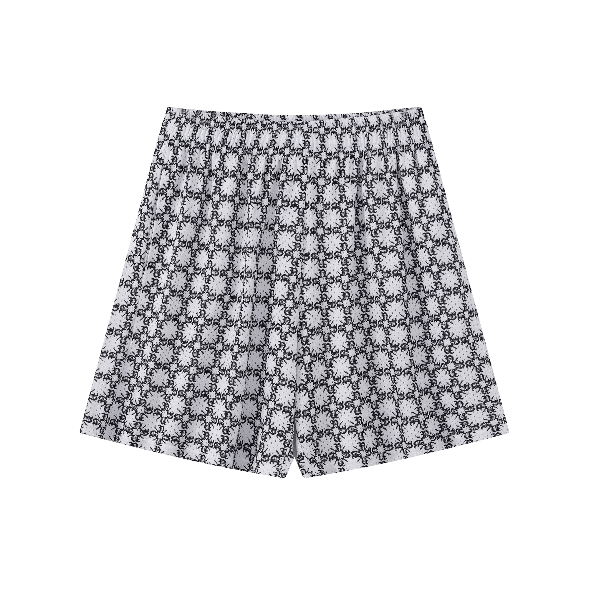 All Over Monogram Pattern Mesh Shorts