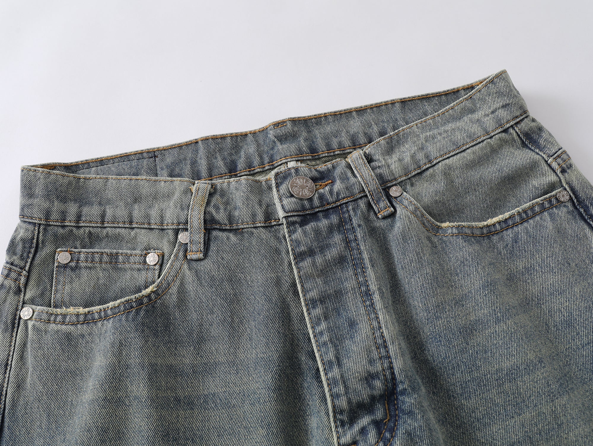 Vintage Blue Straight Leg Denim