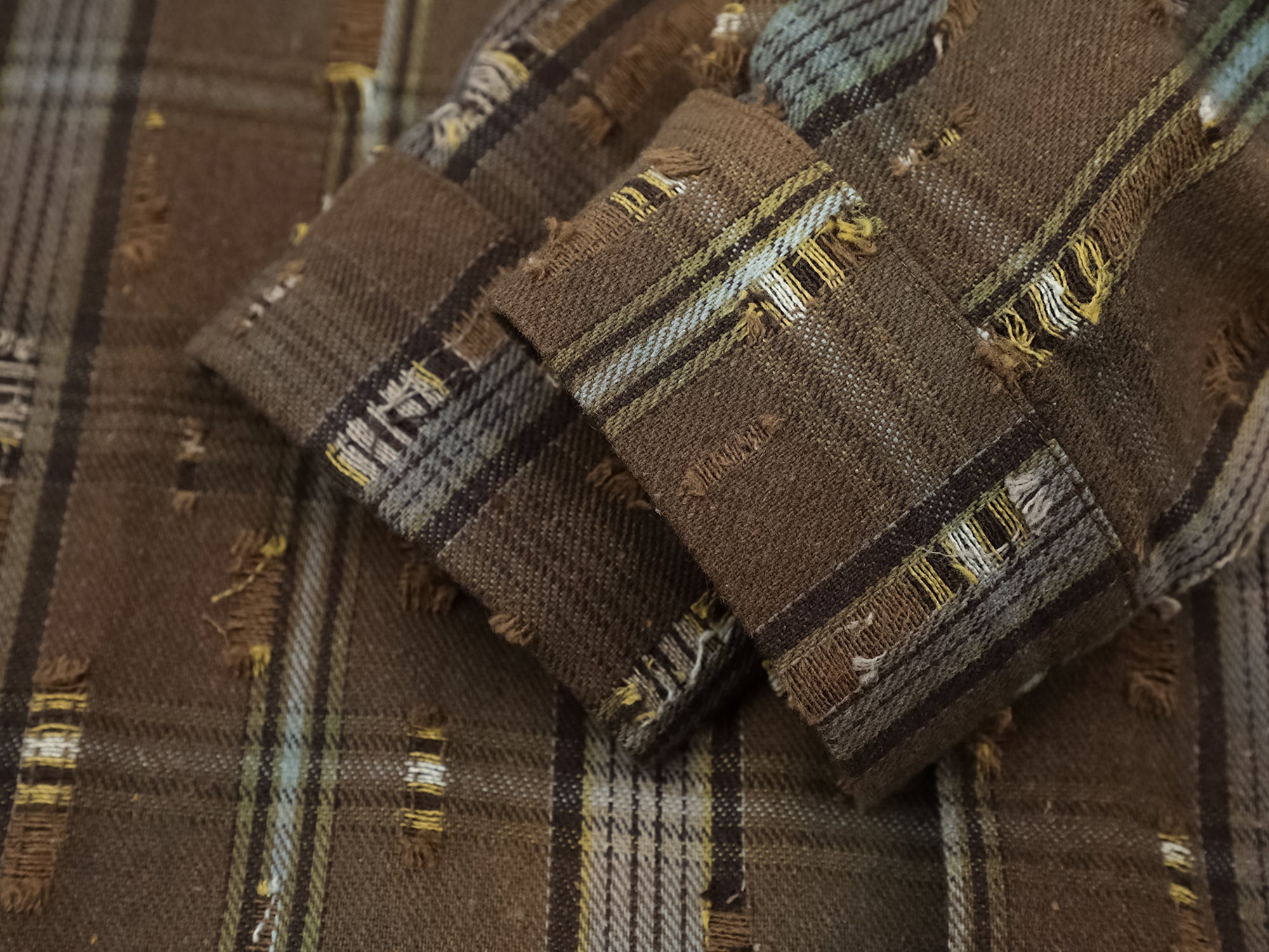 Distressed Brown Aged Flannel