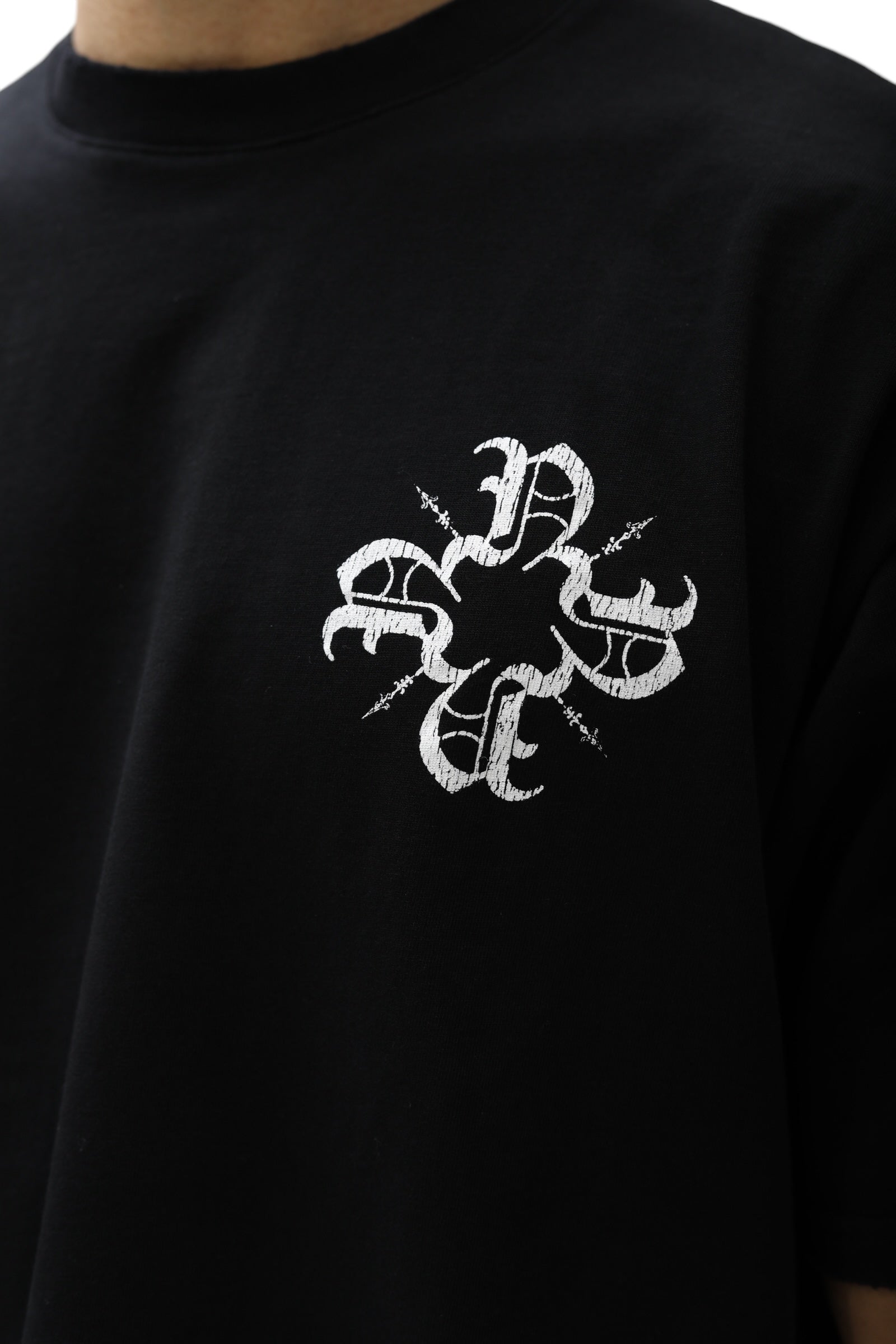 Cracked Black/White Monogram Tee