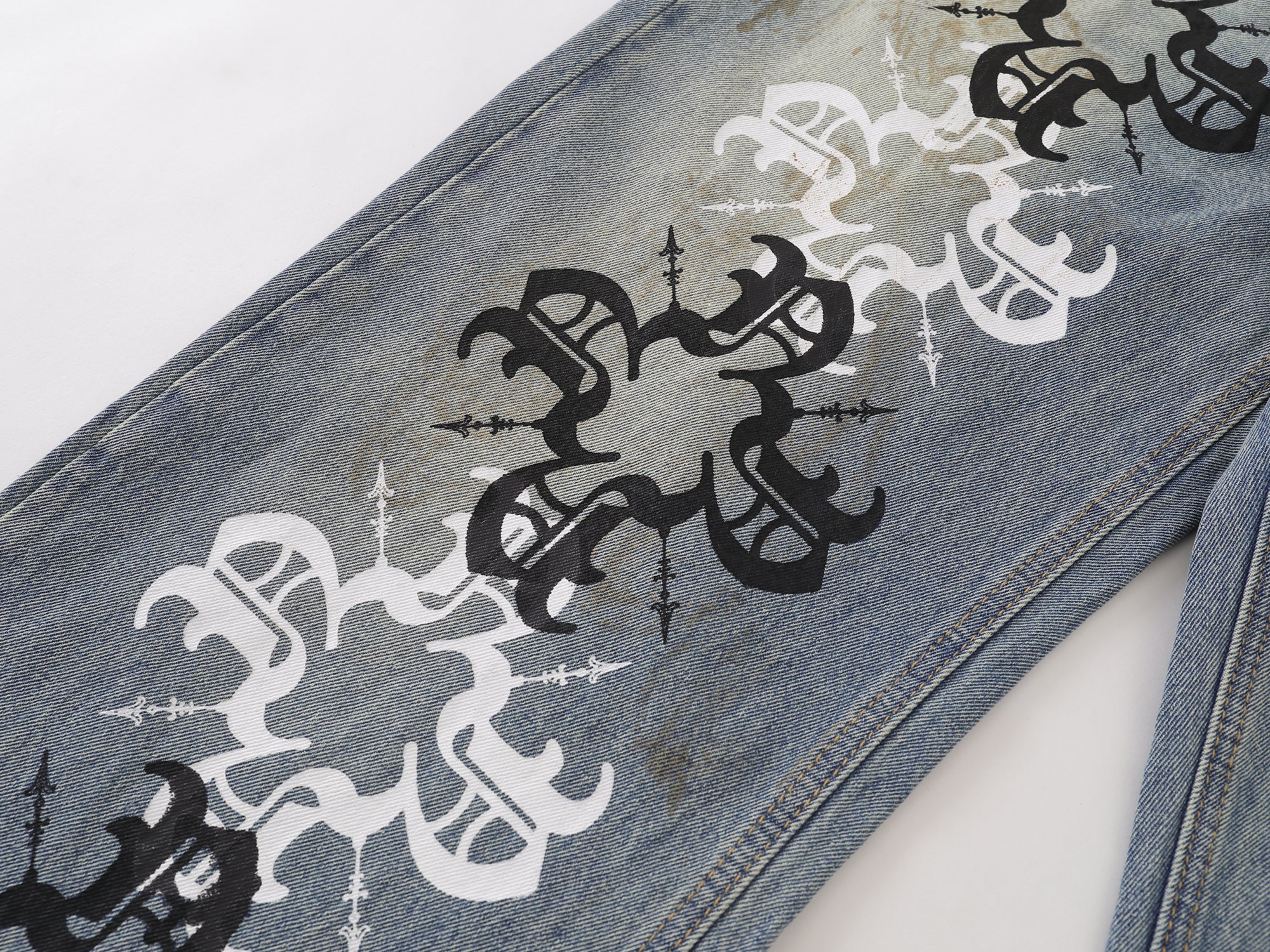 Inner Locking Monogram Straight Leg Denim
