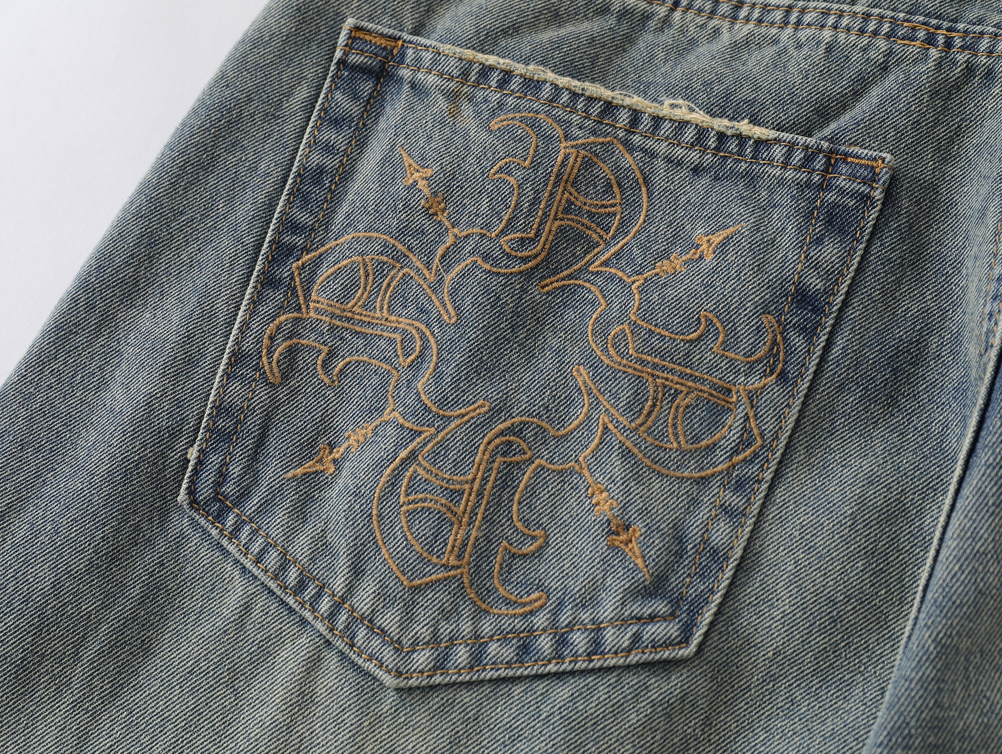 Vintage Blue Straight Leg Denim