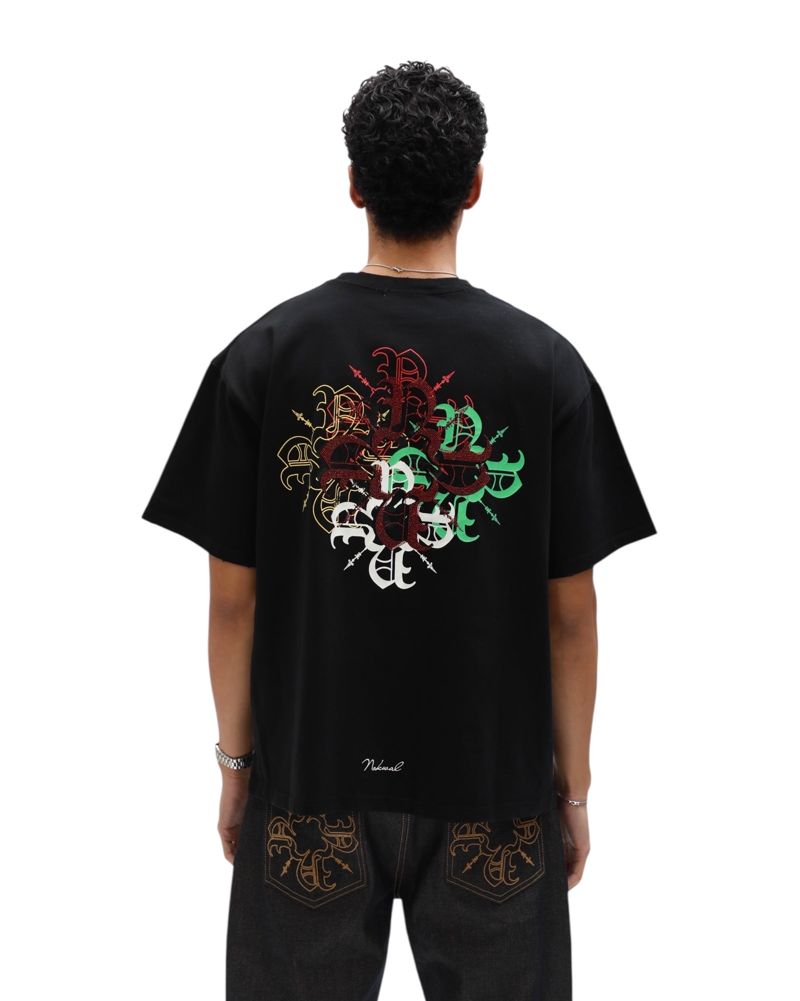 Nokwal Multicolor Cluster Tee- Black