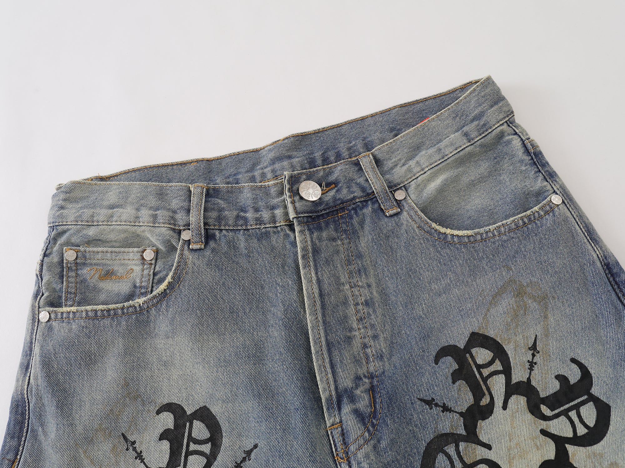 Inner Locking Monogram Straight Leg Denim