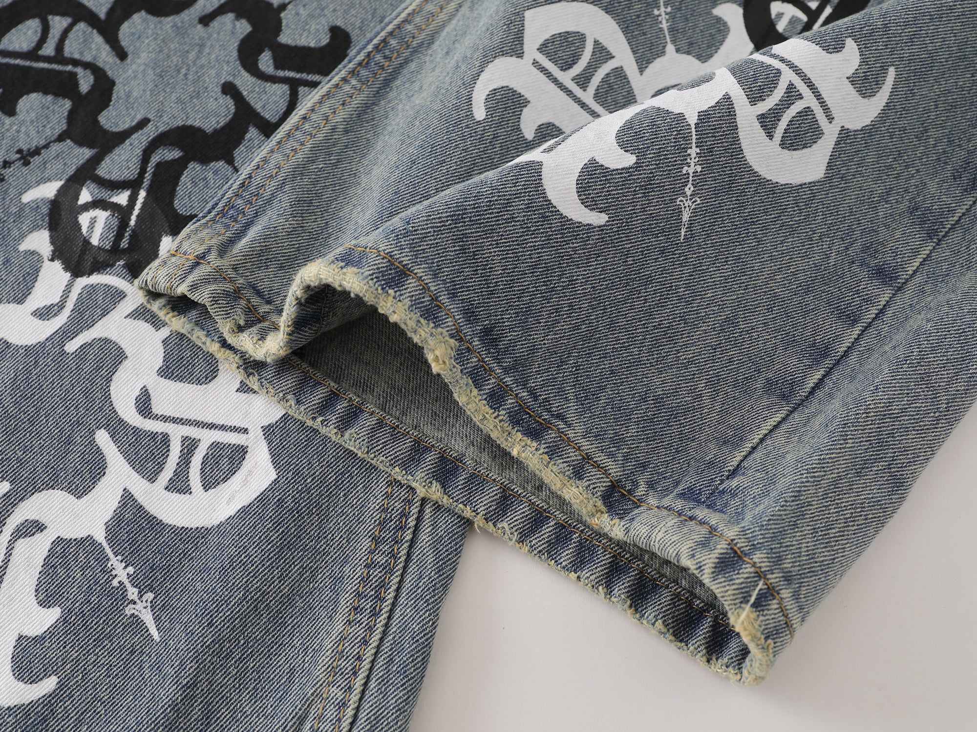 Inner Locking Monogram Straight Leg Denim