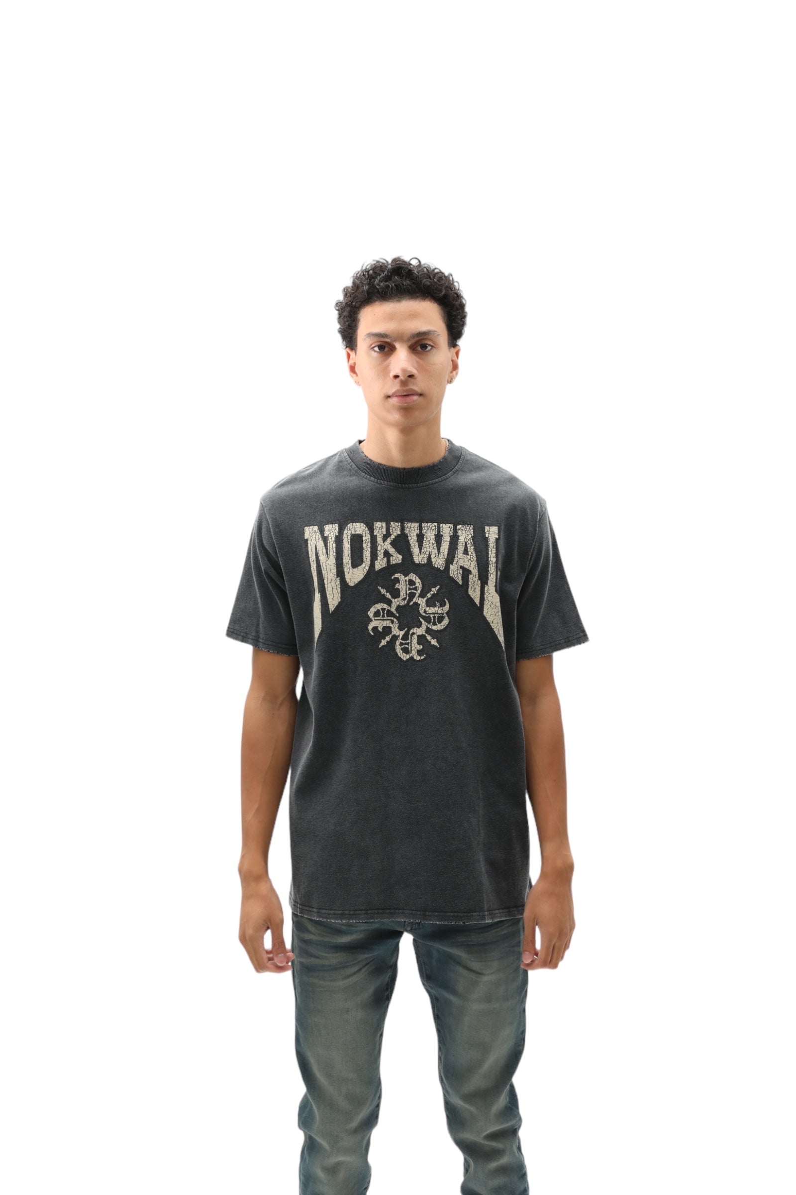 Vintage Cracked Nokwal Monogram T-Shirt