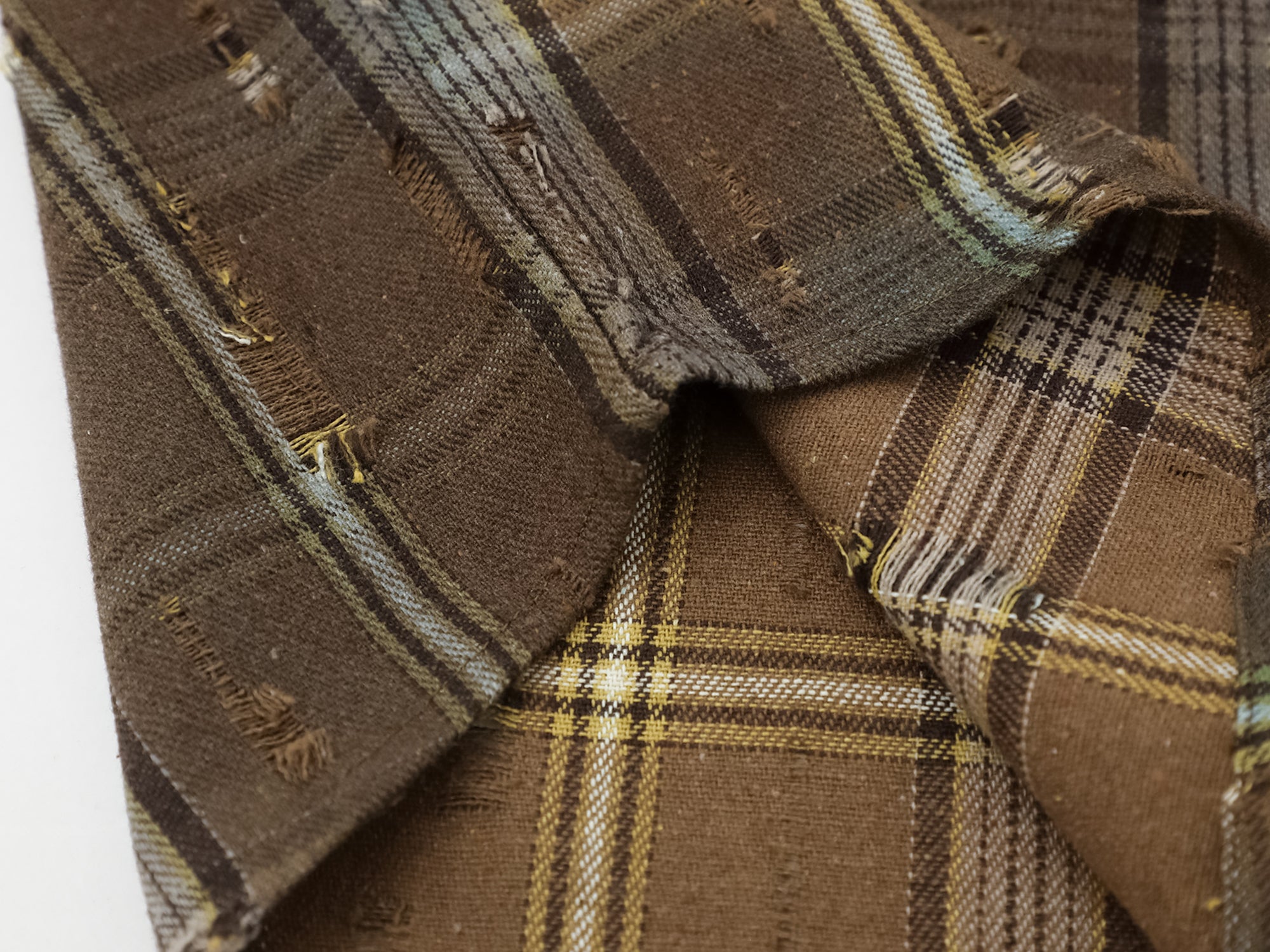 Distressed Brown Aged Flannel