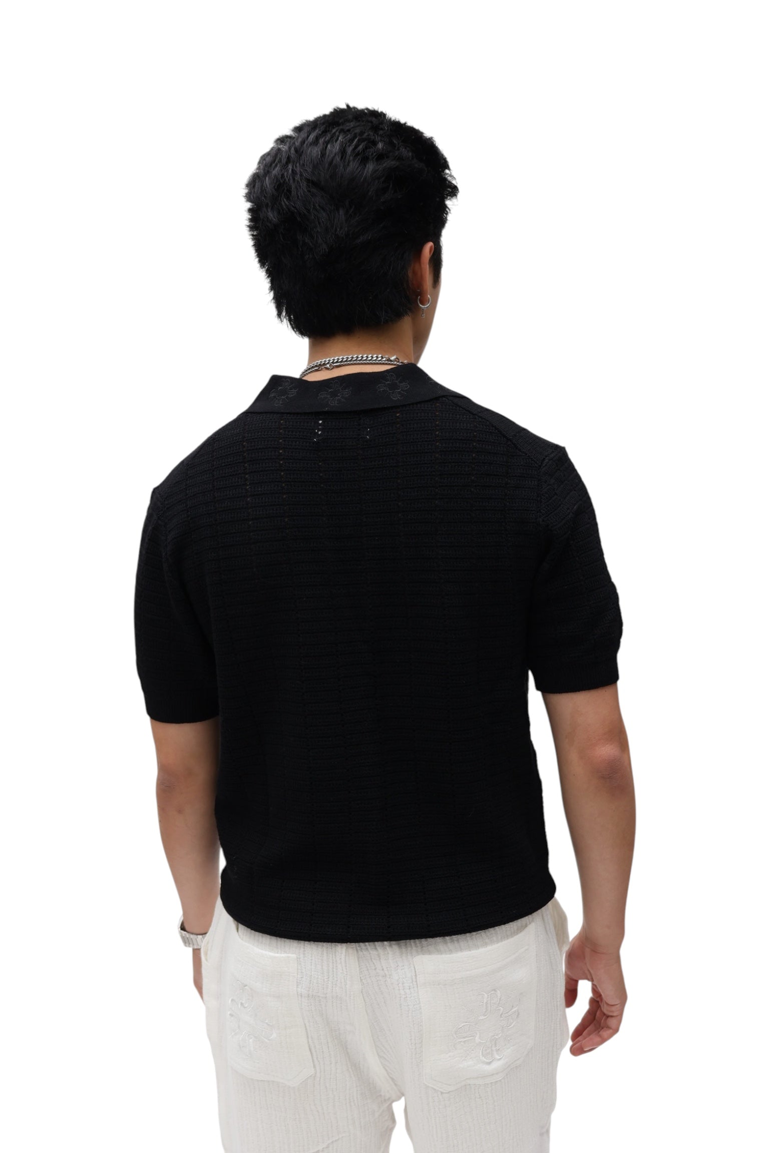 Monaco Knit Polo - Black