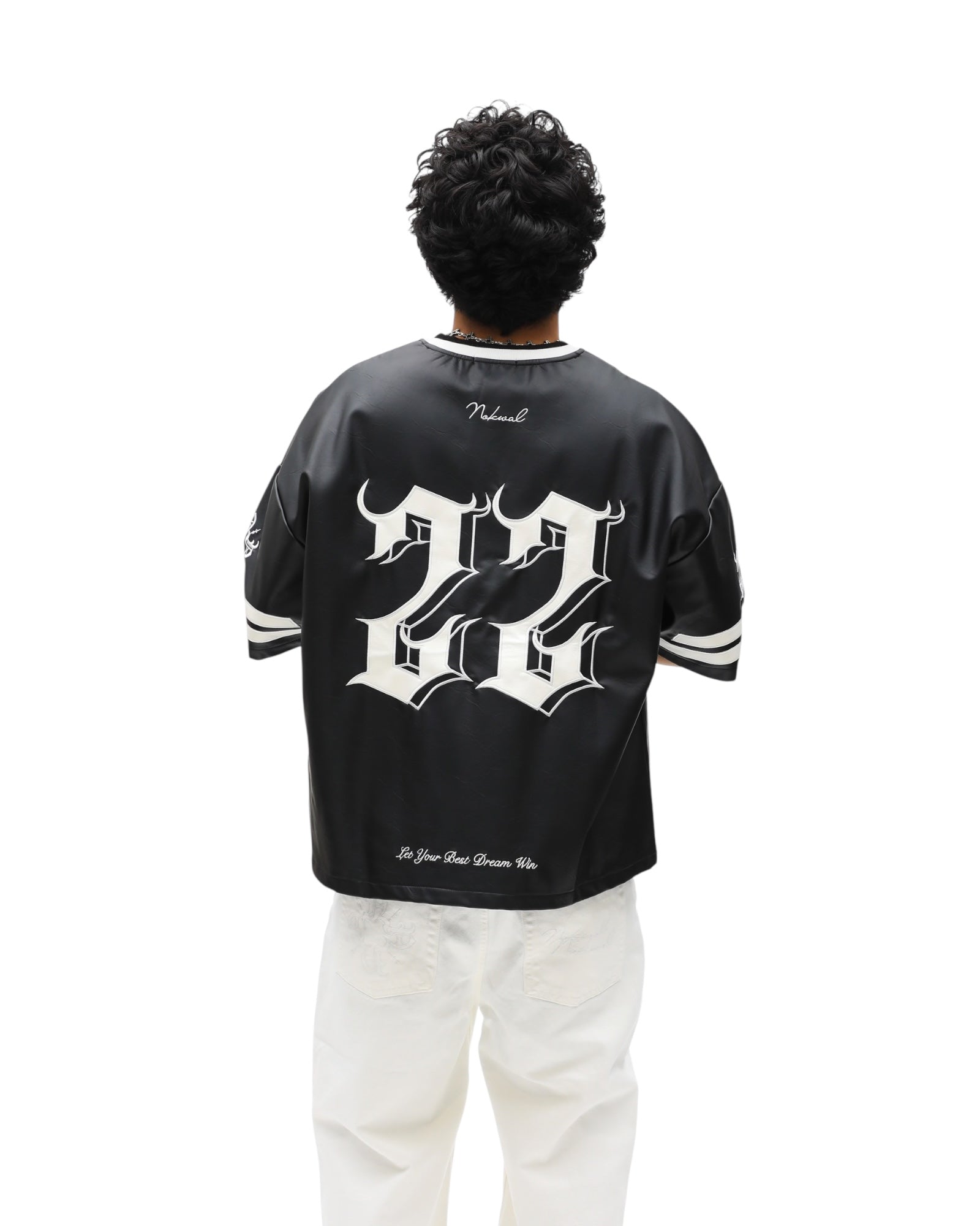 22 Leather Jersey- Black
