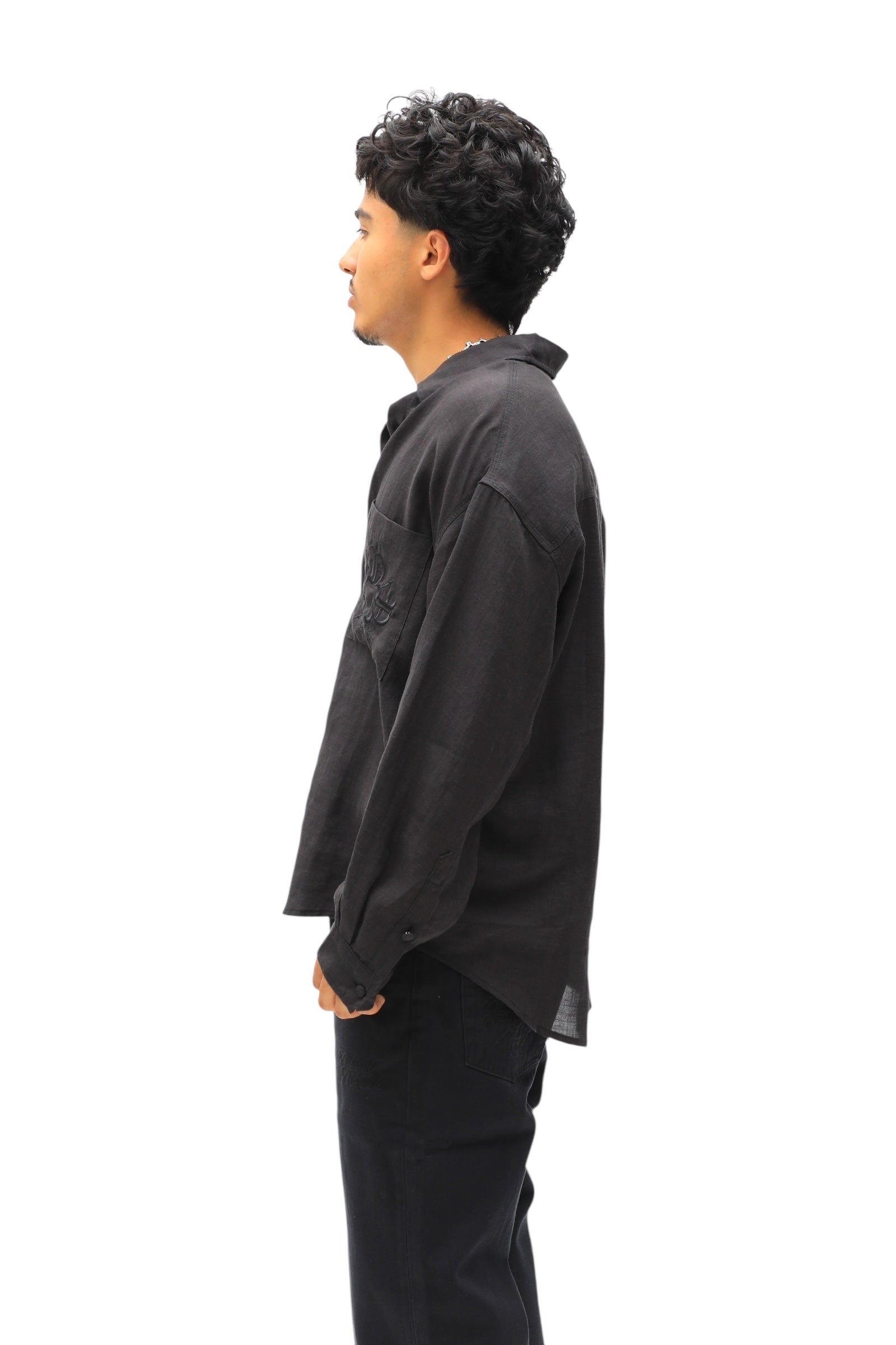 Long Sleeve Button Down Monogram Bloom Shirt