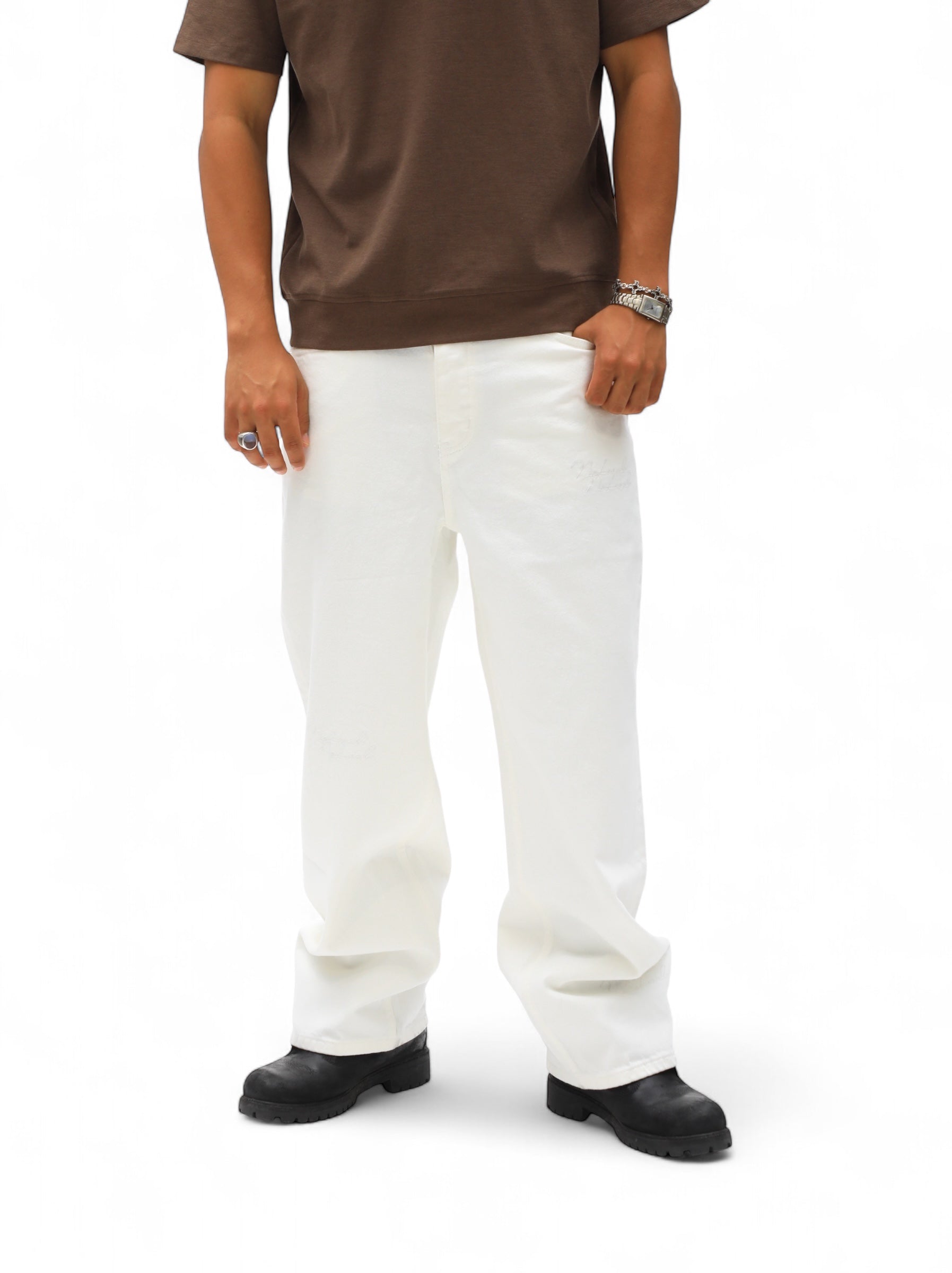 Double Logo Straight Leg Pant