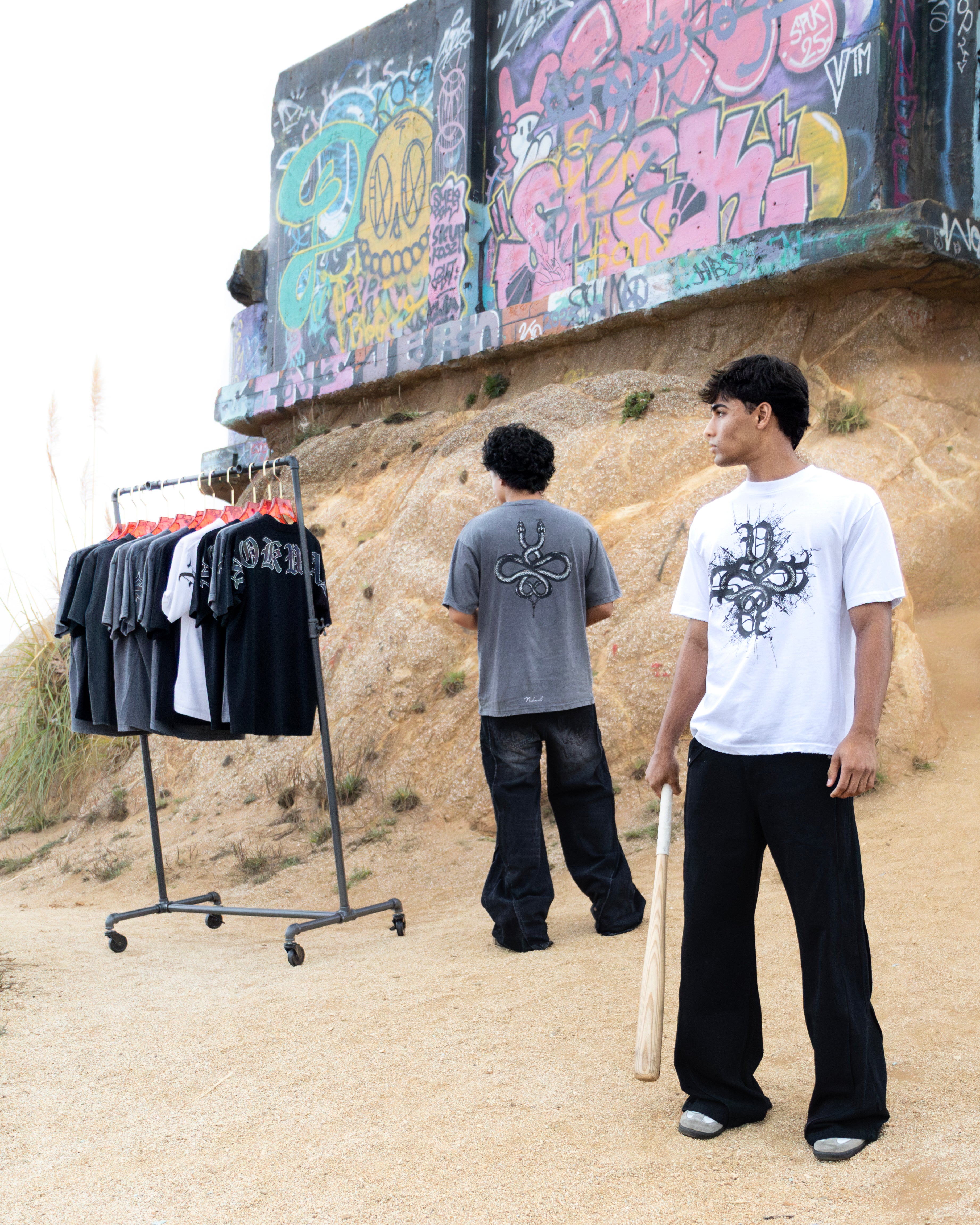 Dual Snake Tee -White