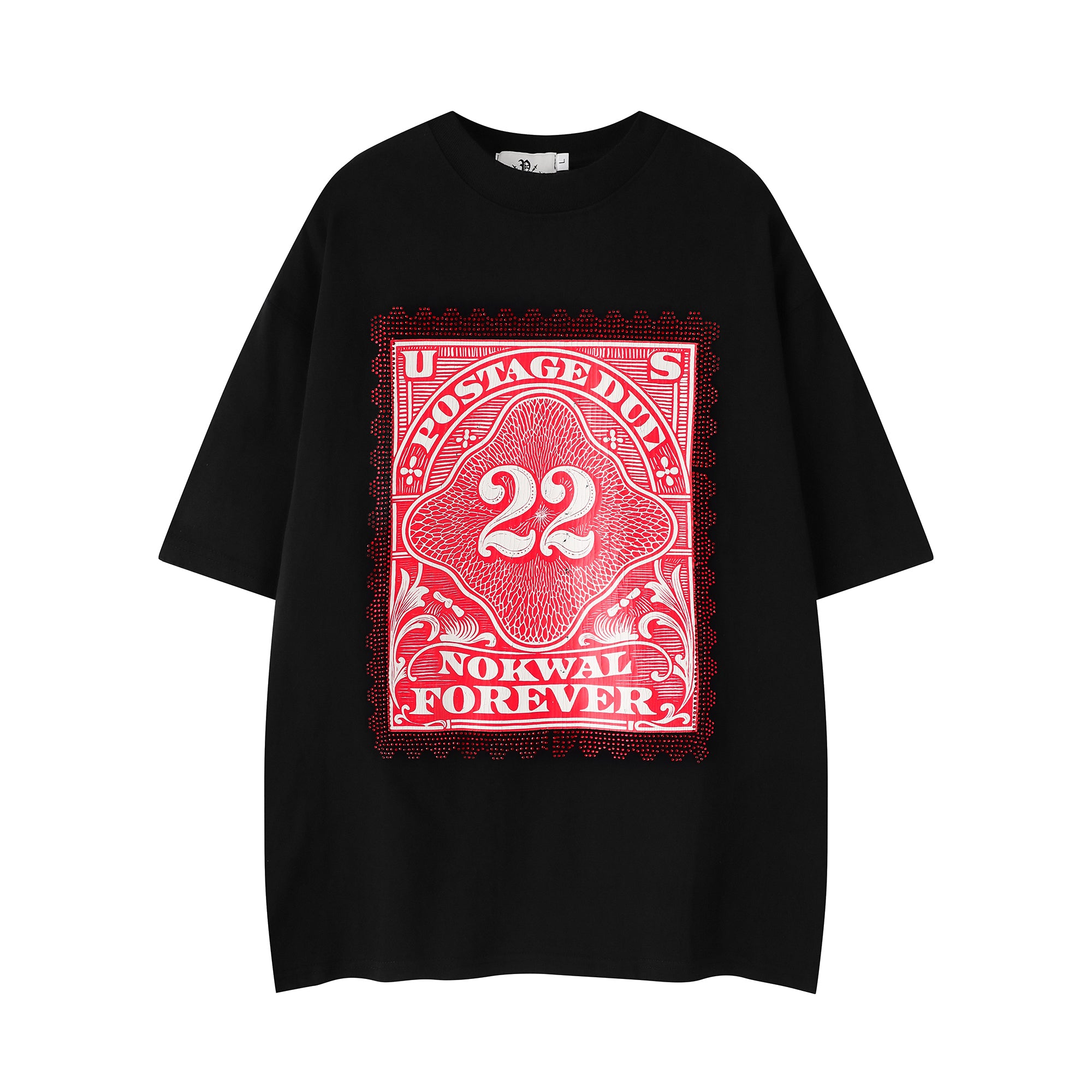 Nokwal Forever Stamp Tee-Black