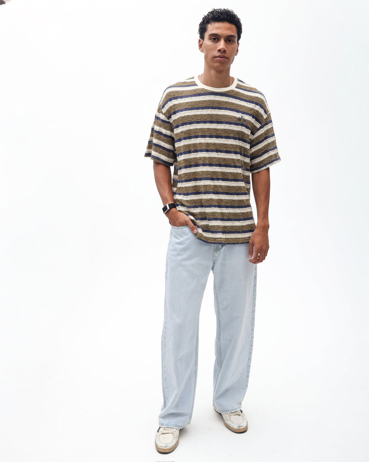 Vintage Stripe Loose Thread Tee