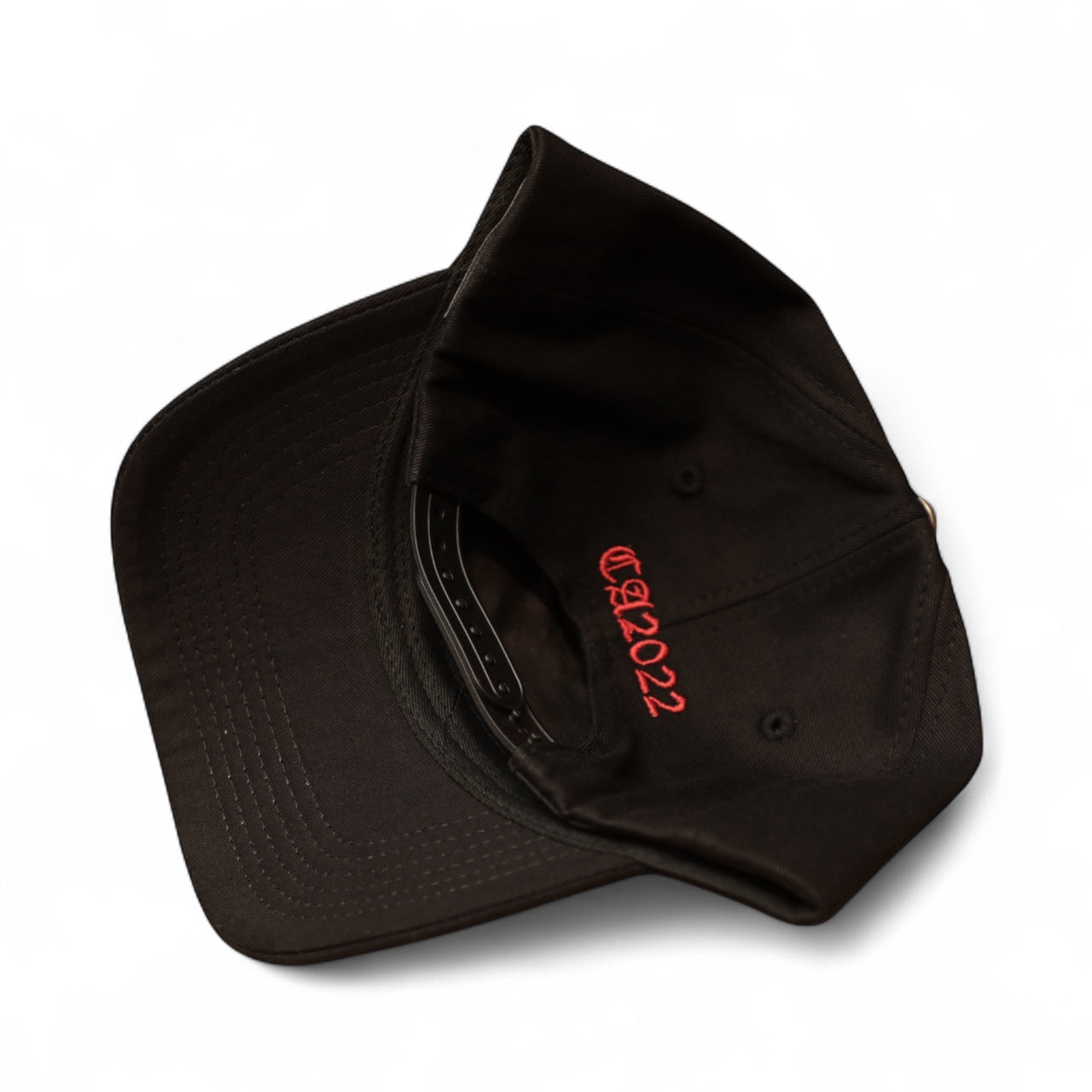 Black/Red Monogram Trucker Hat