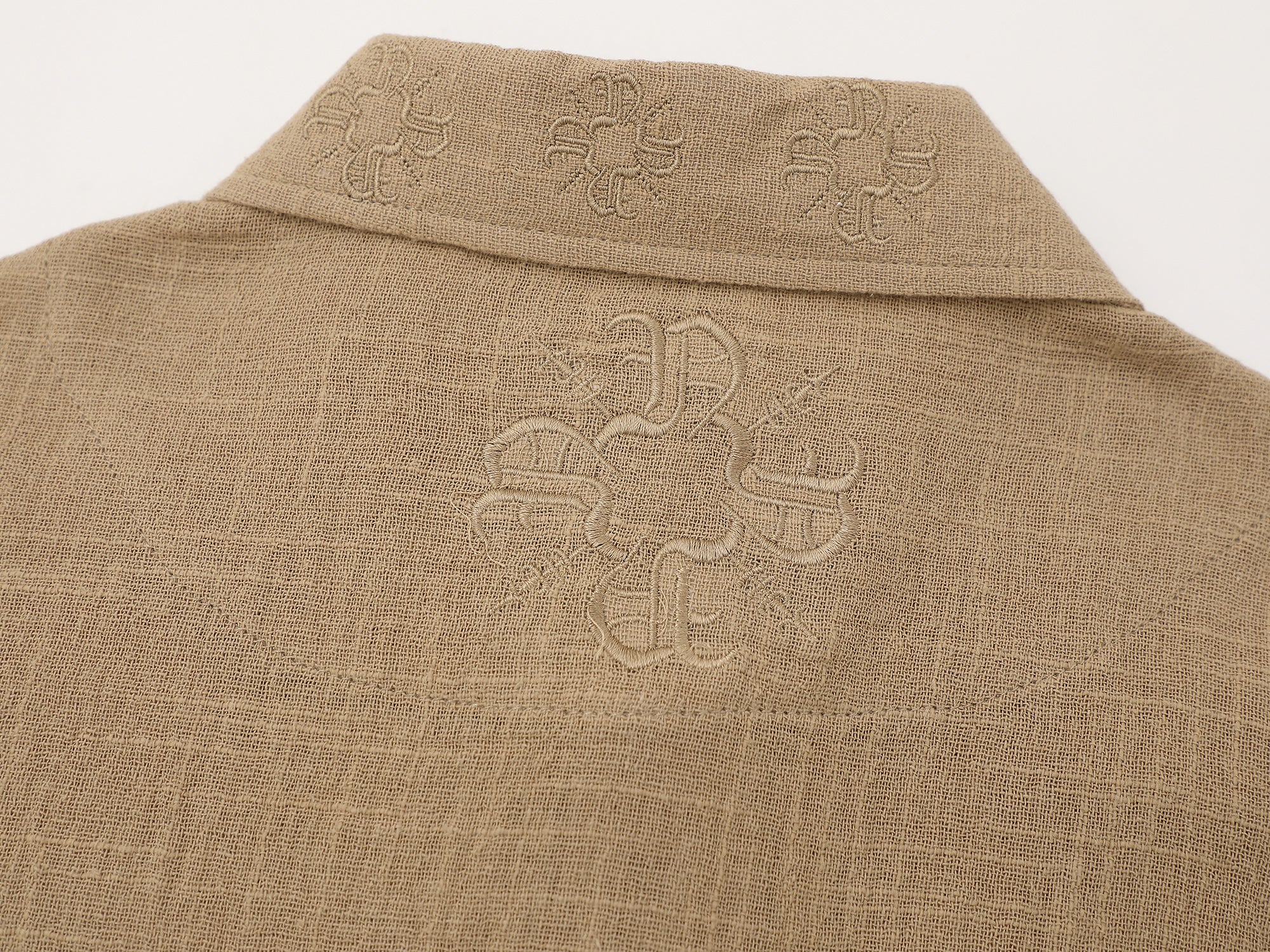 Nokwal Tailored Lenin Shirt- Sand