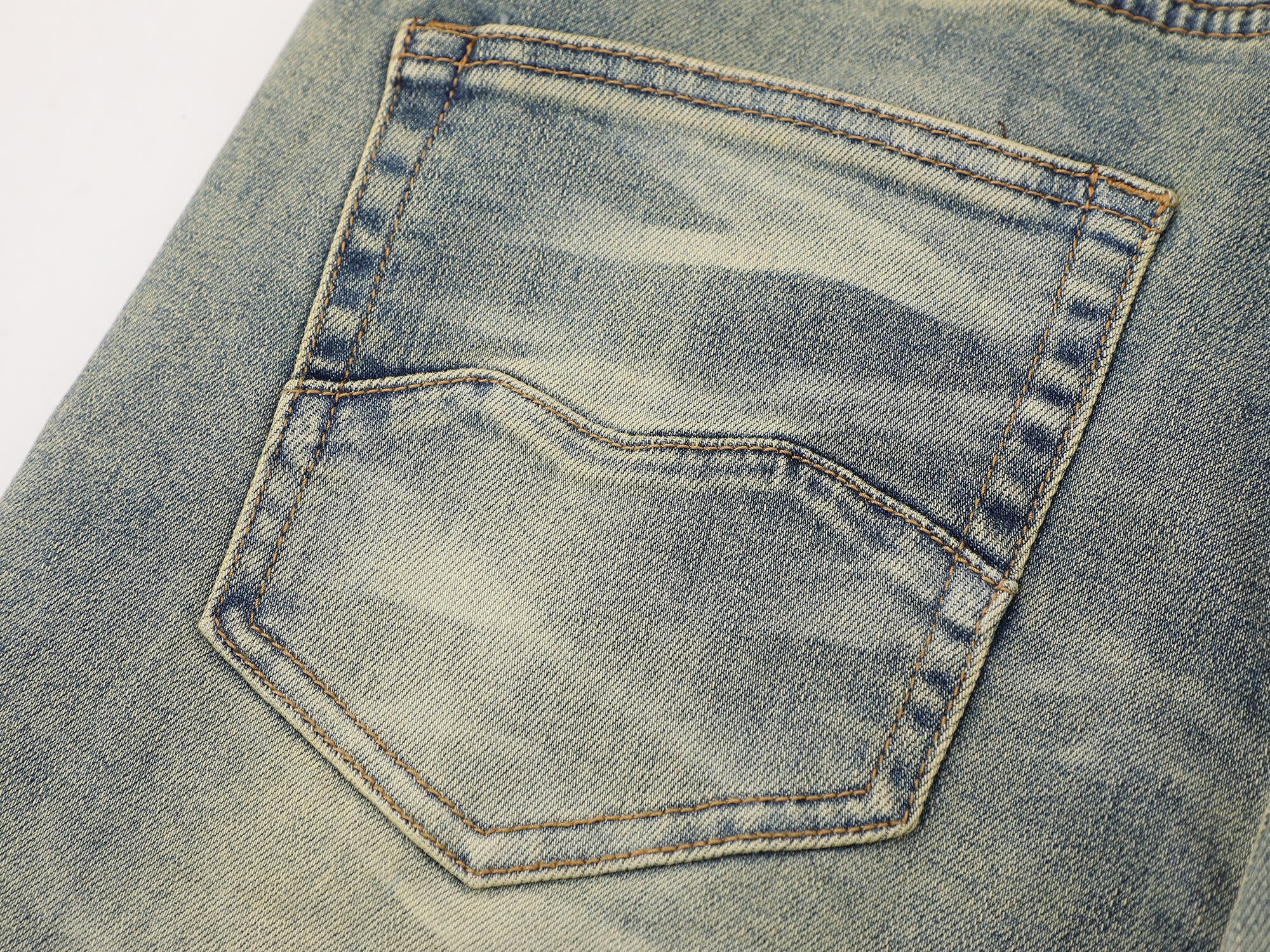 Classic Monogram Stacked Flare Blue Denim