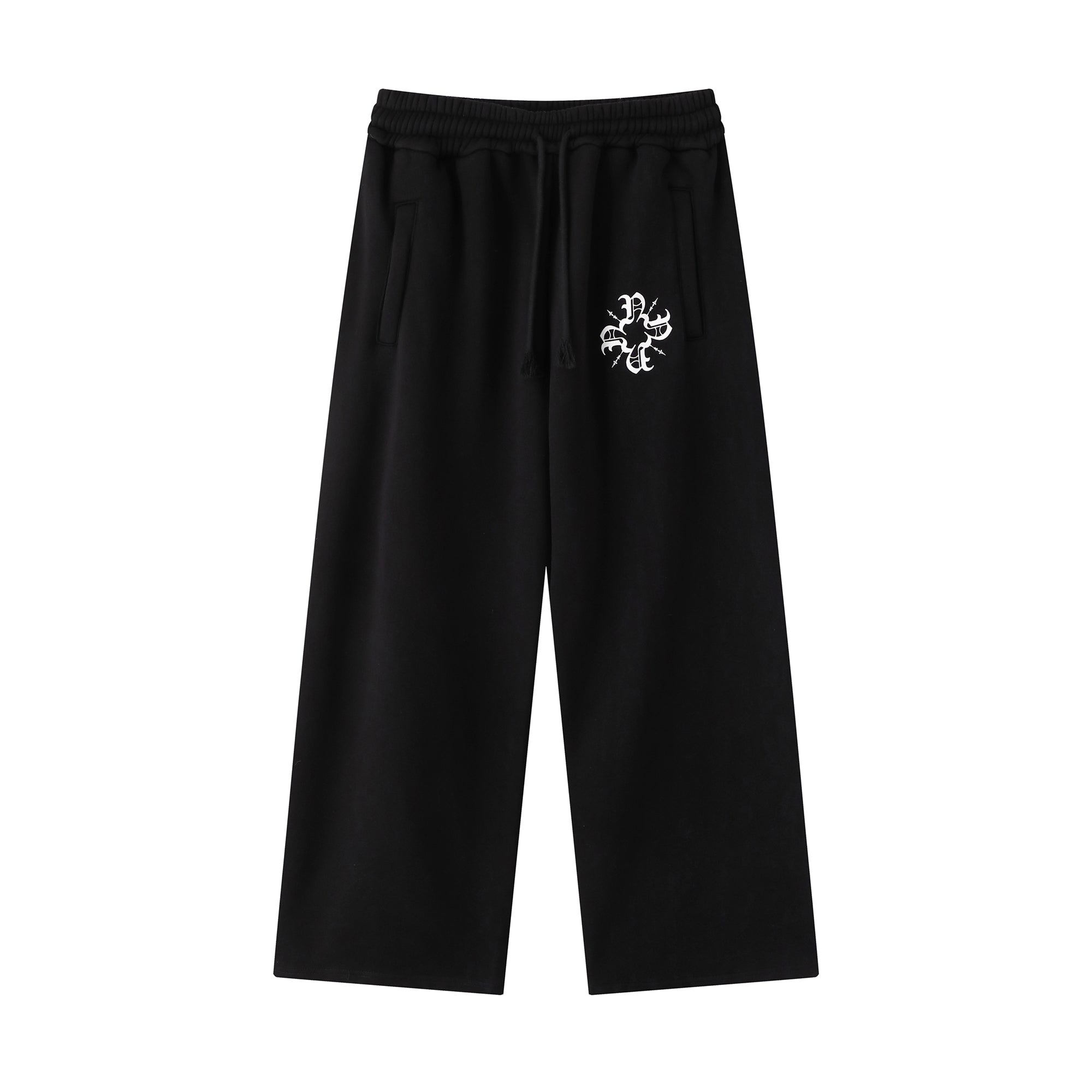 Monogram Essential Straight Leg Sweatpant Black