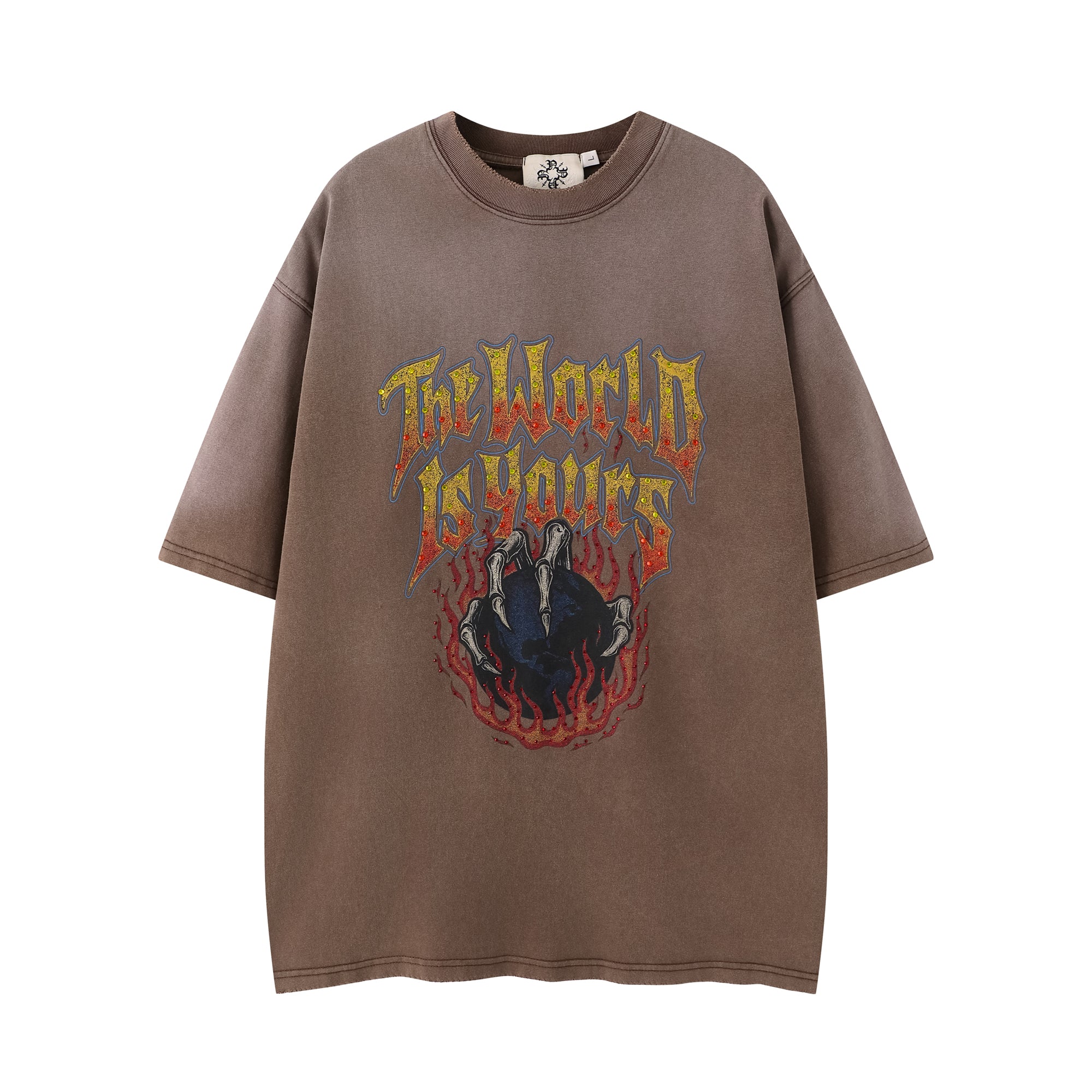 The World is Yours Tee- Brown