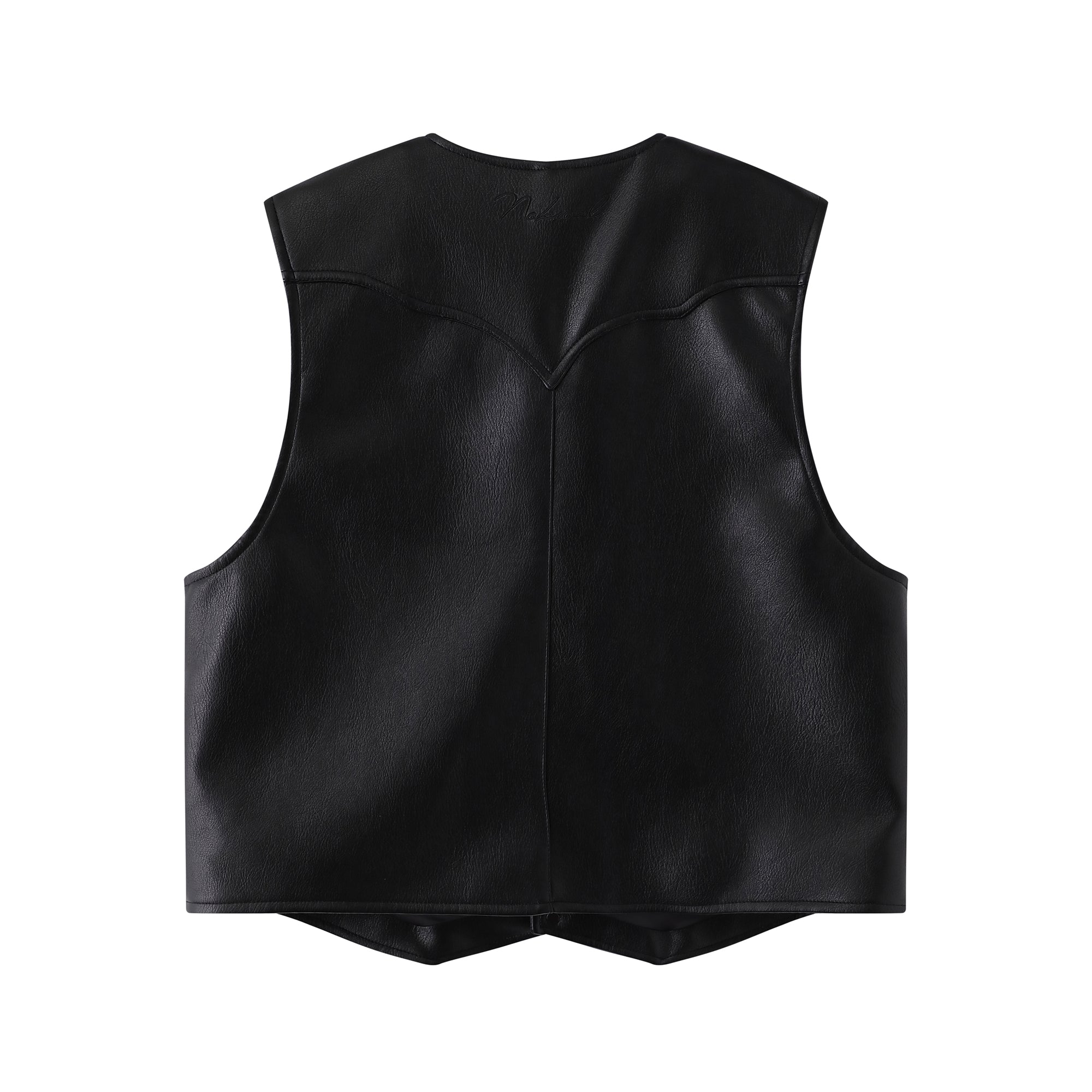 Leather Vest – Black