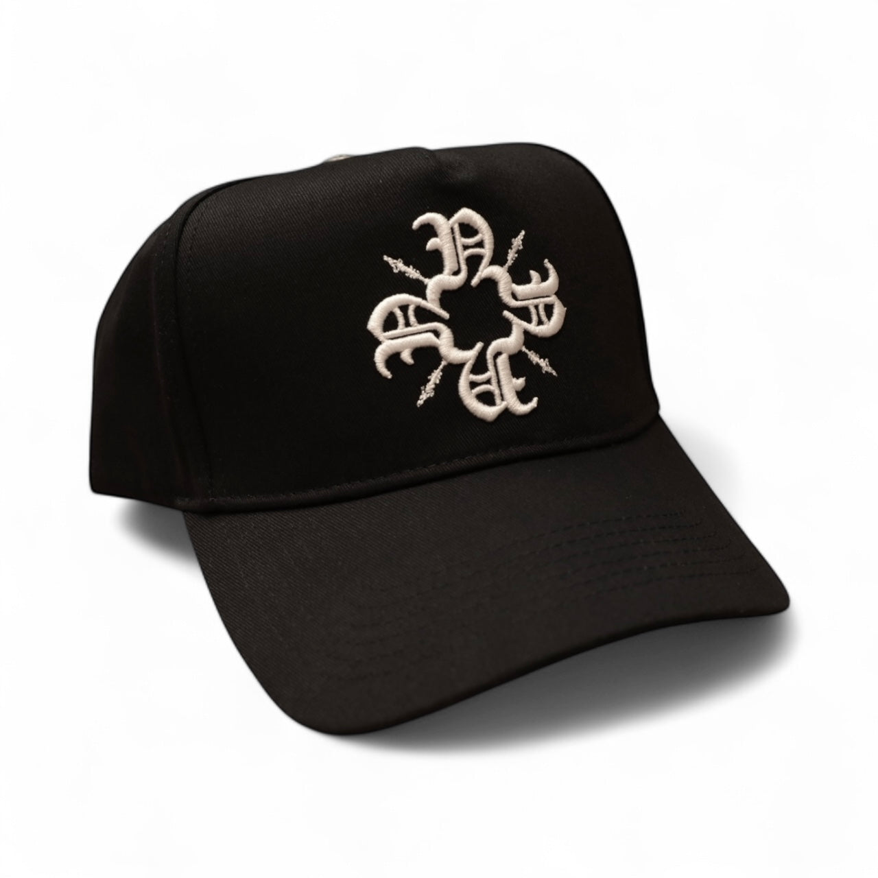 Black/White Monogram Trucker Hat
