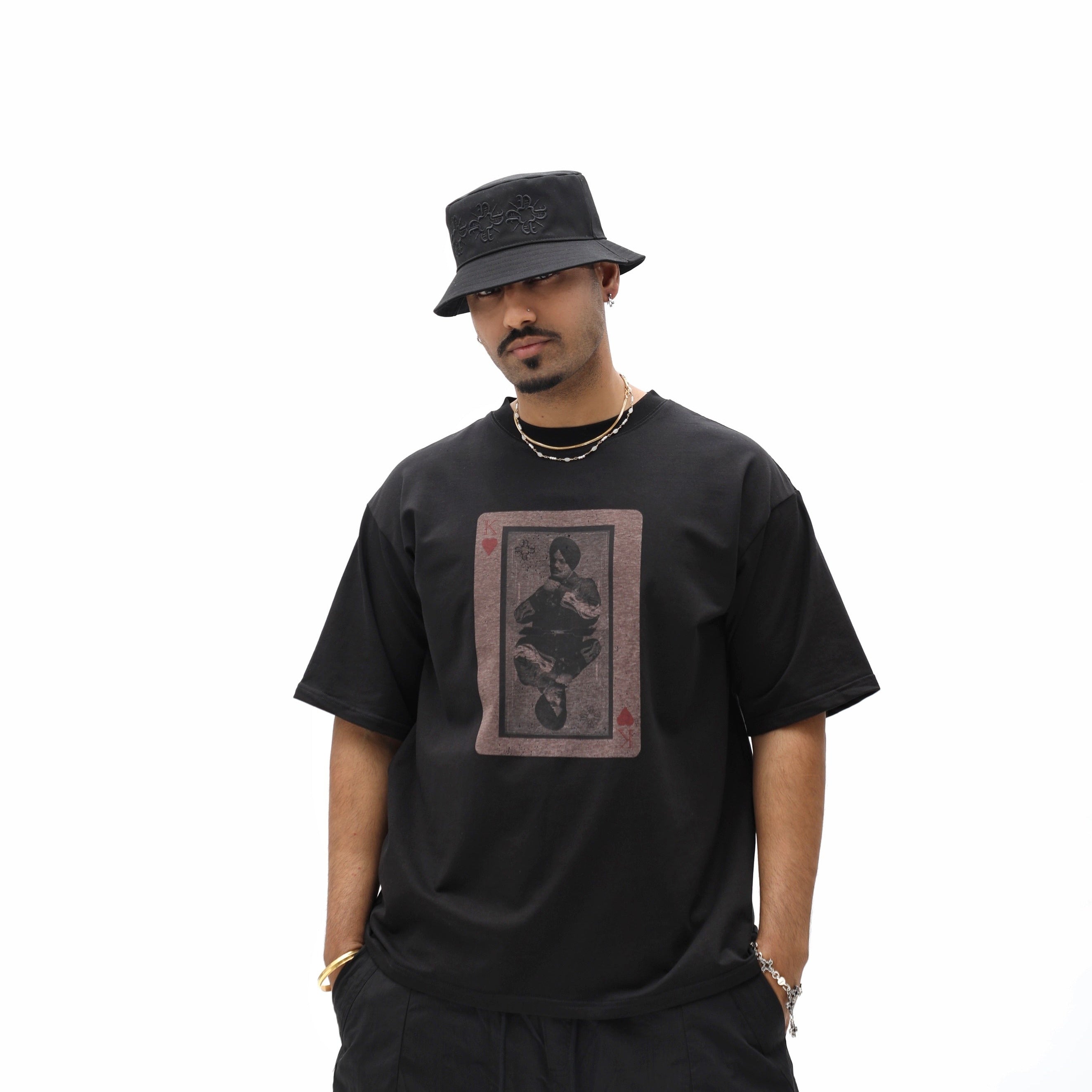 PRE ORDERKing Of Hearts Sidhu Moosewala T Shirt - Black